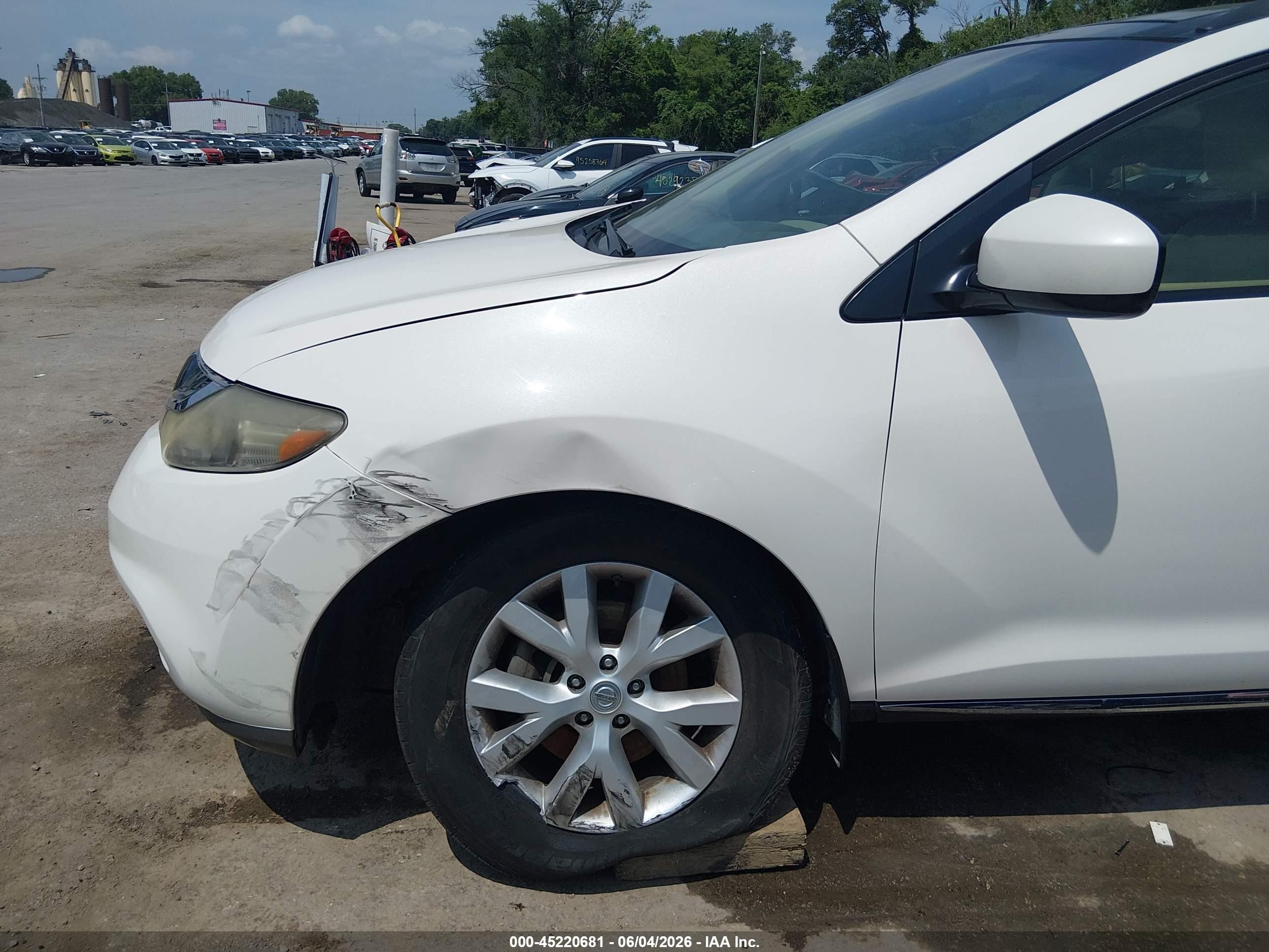 2014 Nissan Murano Sl White vin: JN8AZ1MW2EW510938