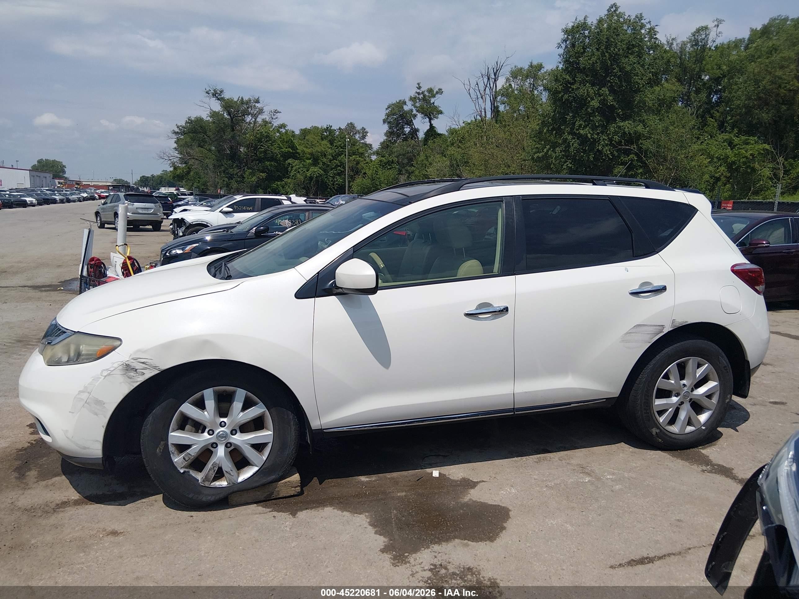 2014 Nissan Murano Sl White vin: JN8AZ1MW2EW510938