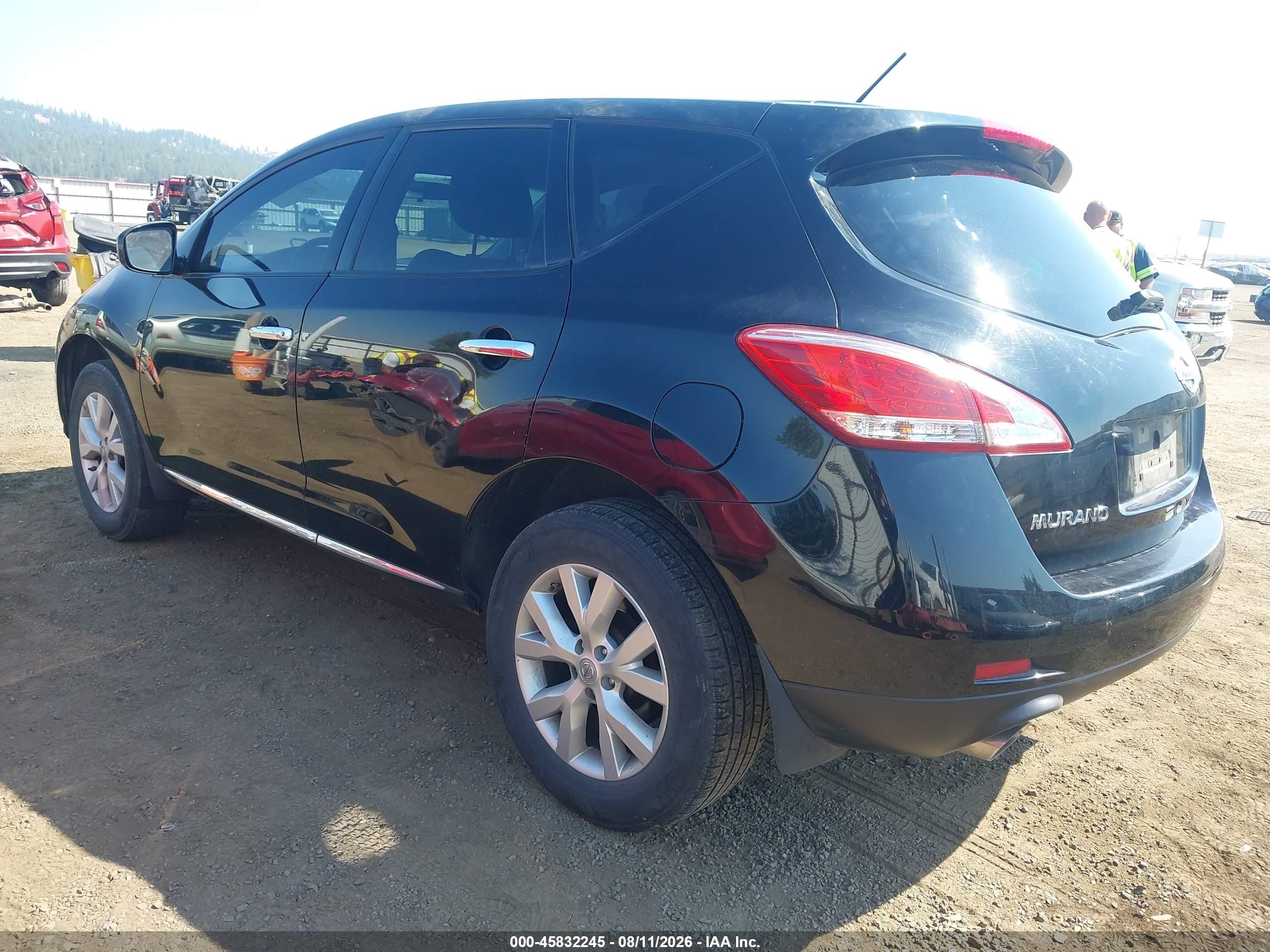 2014 Nissan Murano Le/s/sl/sv Black vin: JN8AZ1MW2EW515993