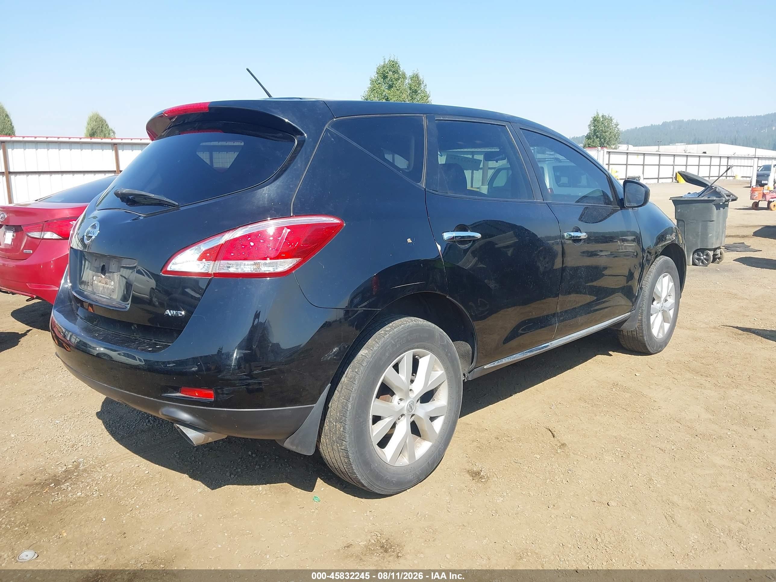 2014 Nissan Murano Le/s/sl/sv Black vin: JN8AZ1MW2EW515993