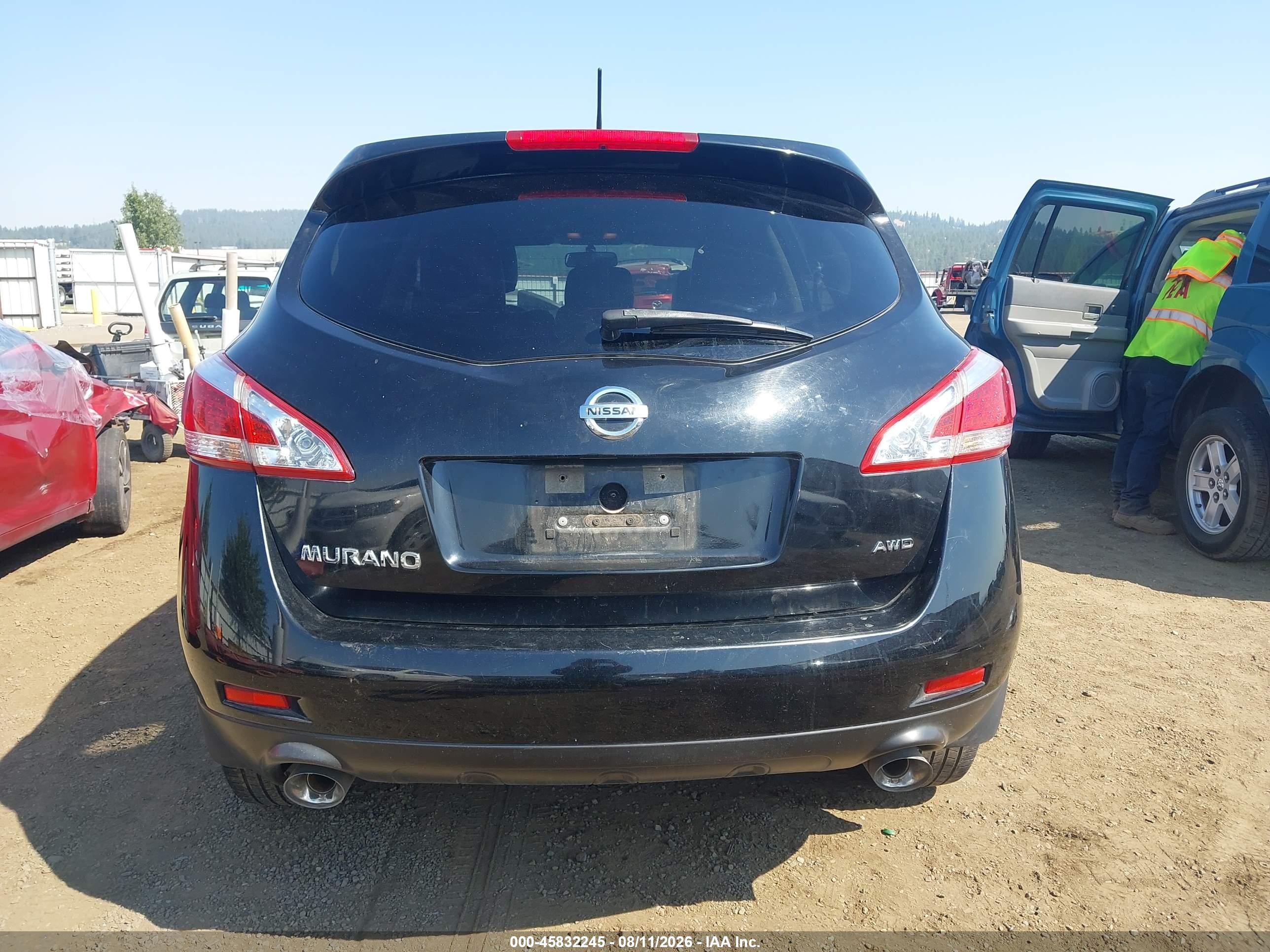 2014 Nissan Murano Le/s/sl/sv Black vin: JN8AZ1MW2EW515993