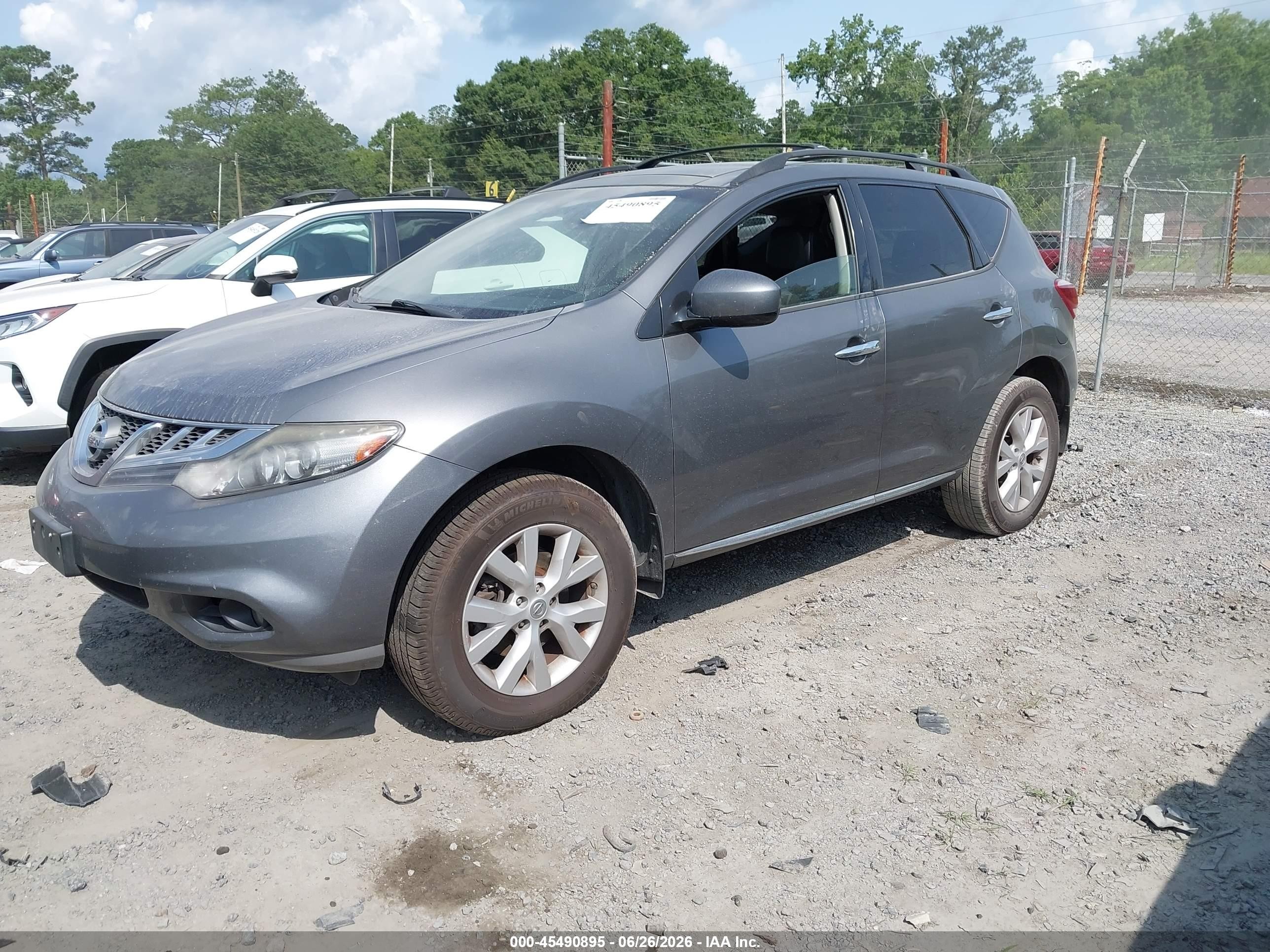 2014 Nissan Murano Sl Gray vin: JN8AZ1MW2EW516450