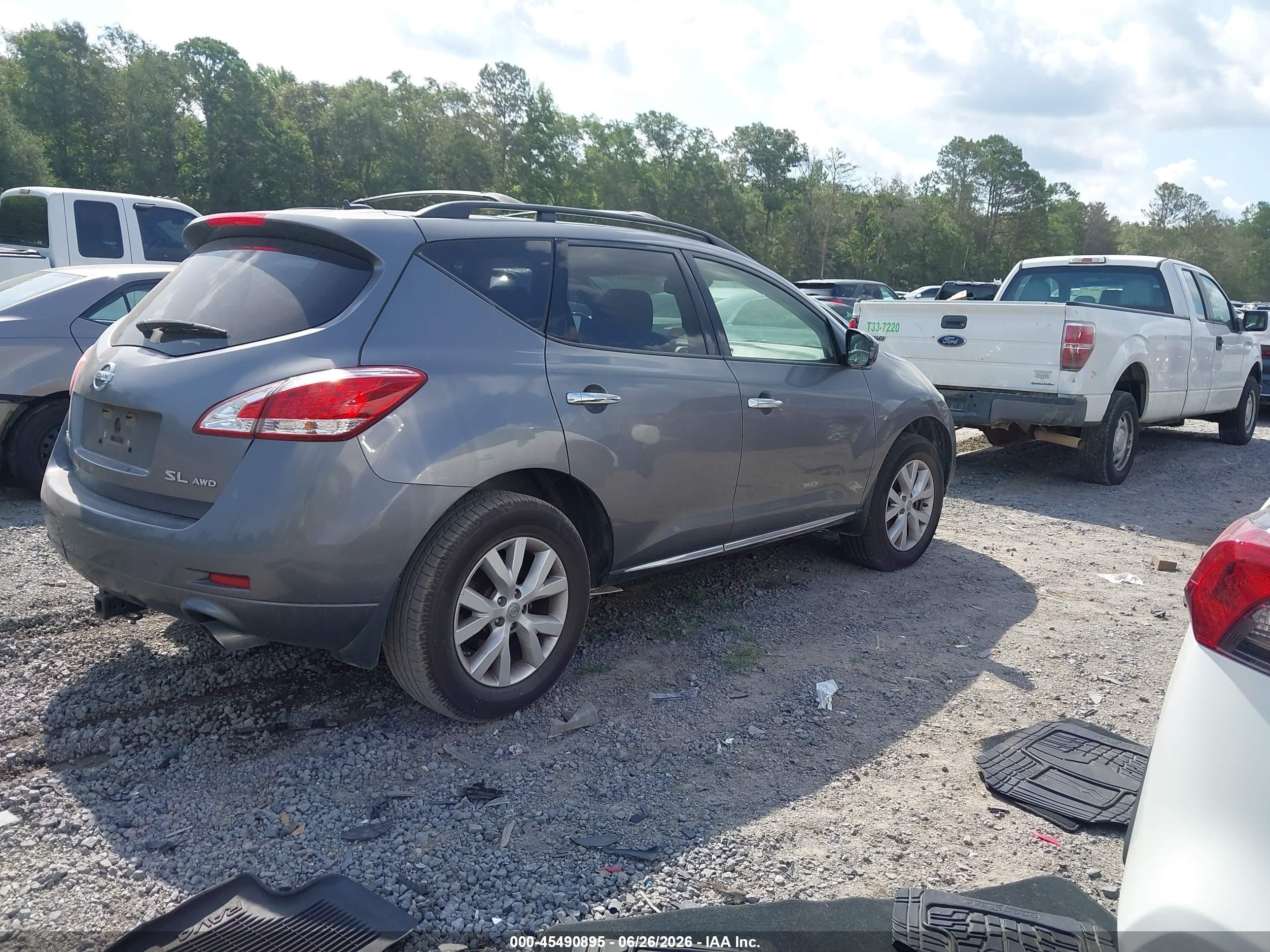 2014 Nissan Murano Sl Gray vin: JN8AZ1MW2EW516450