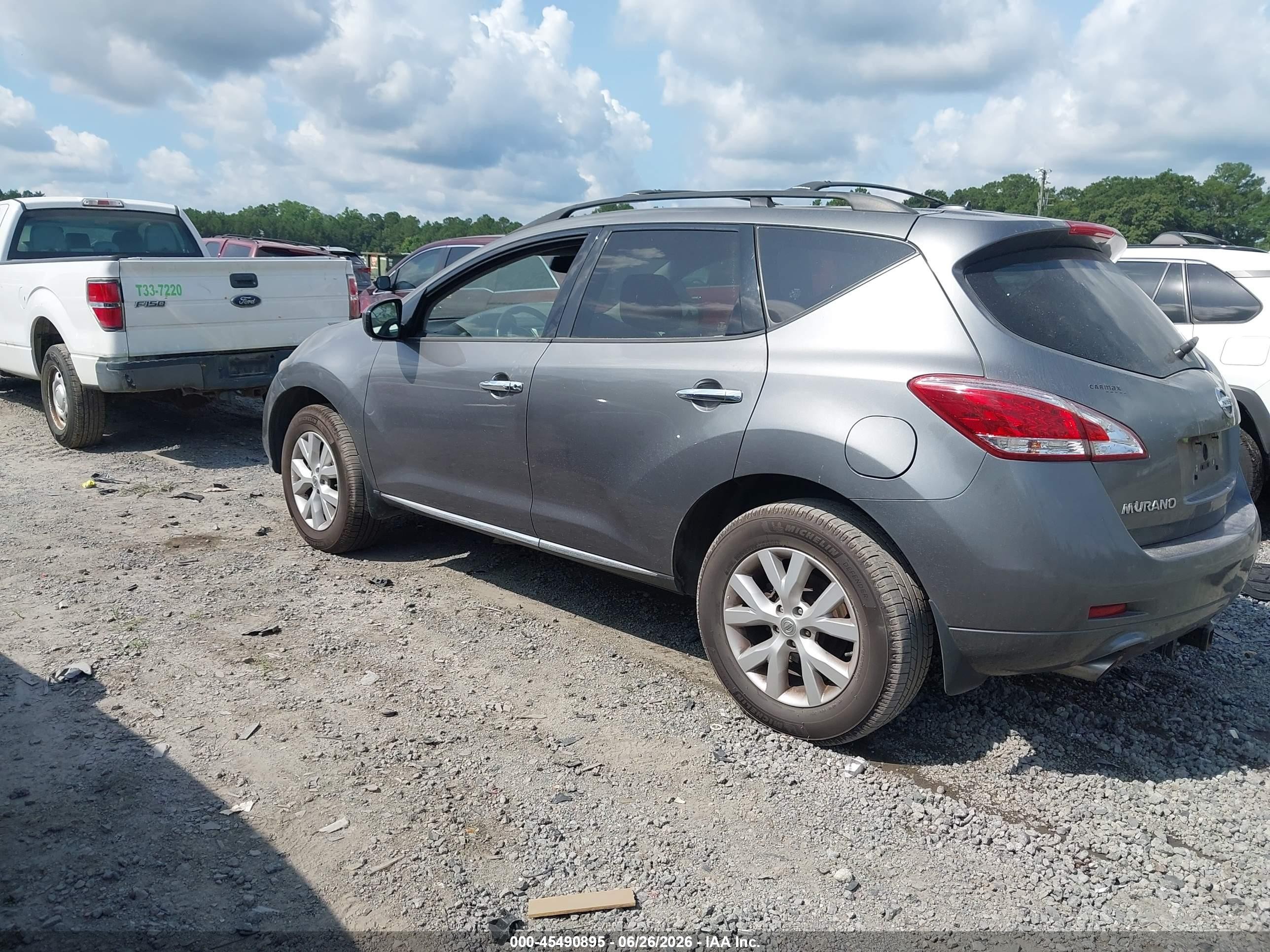 2014 Nissan Murano Sl Gray vin: JN8AZ1MW2EW516450