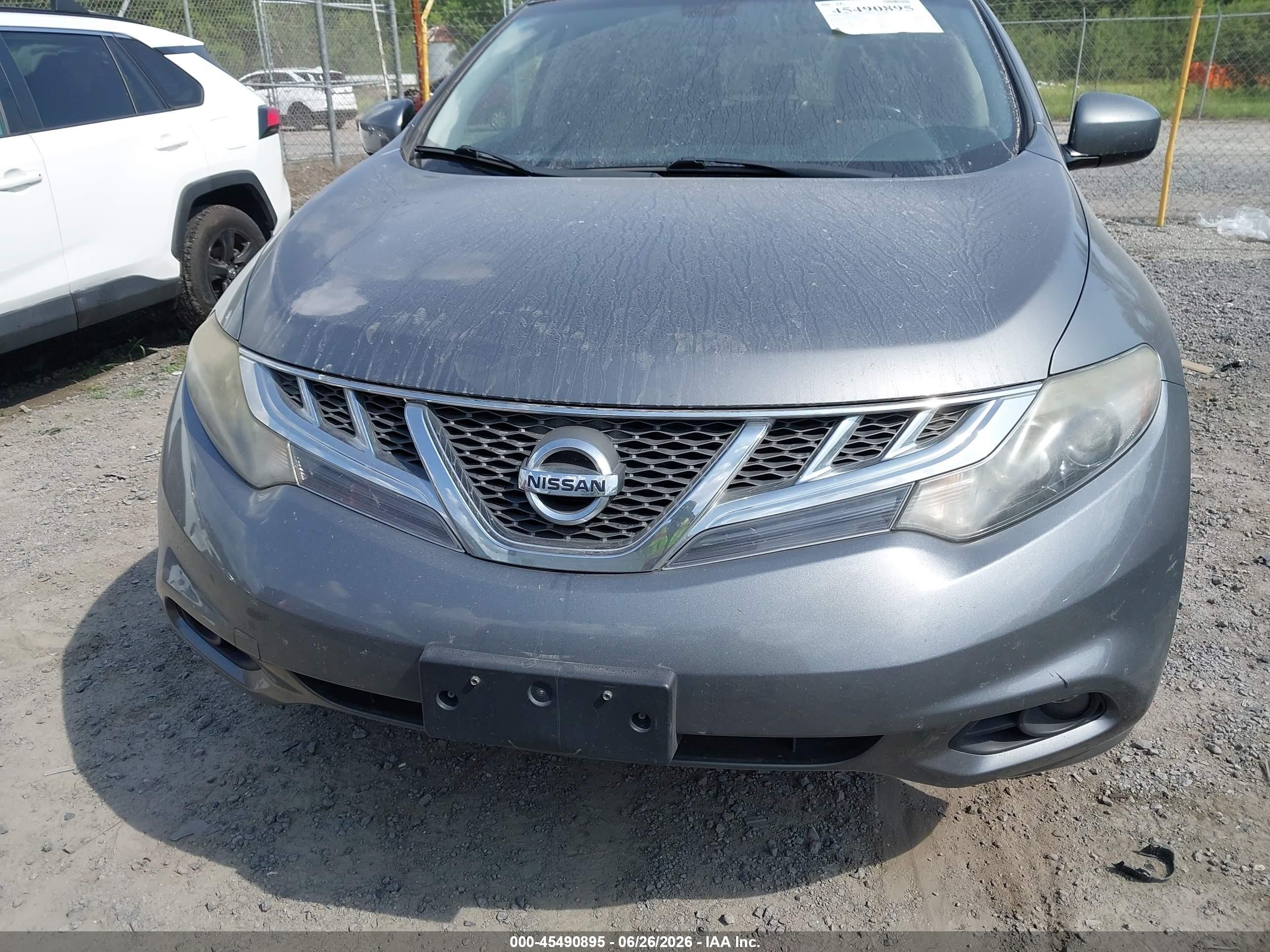 2014 Nissan Murano Sl Gray vin: JN8AZ1MW2EW516450