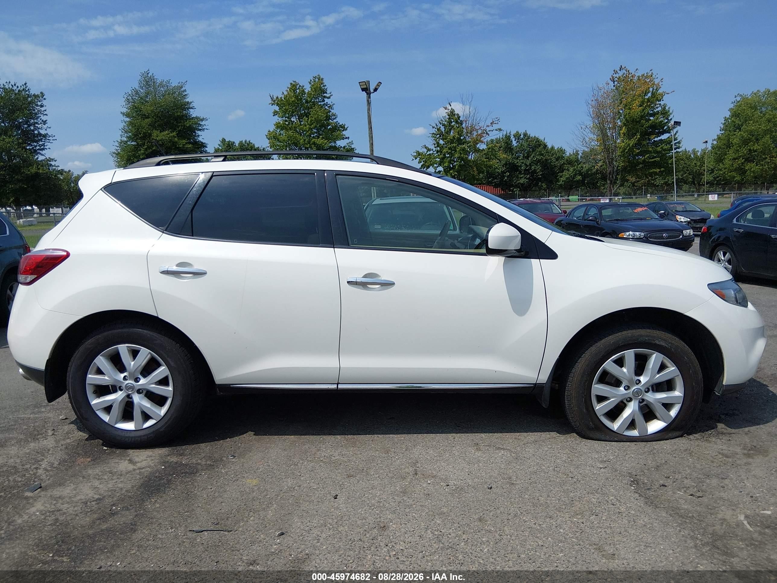 2014 Nissan Murano S/sl/sv/le White vin: JN8AZ1MW2EW517761