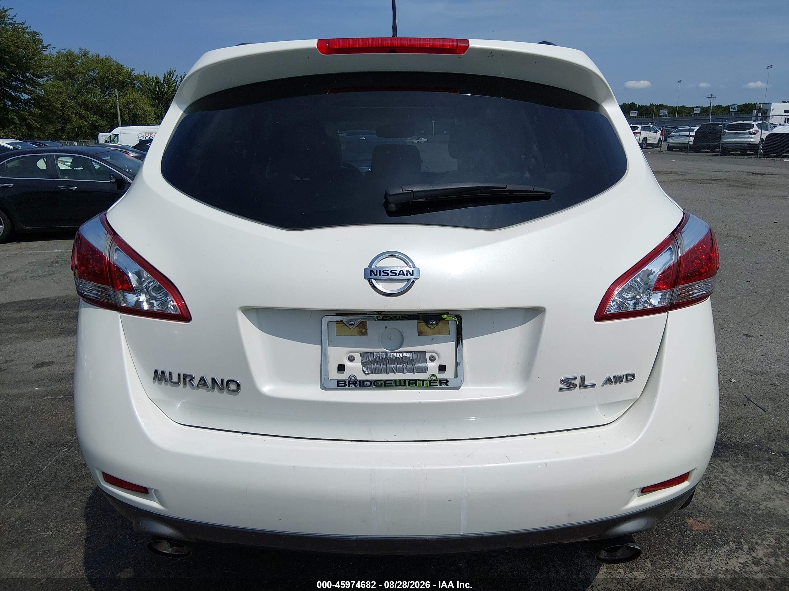 2014 Nissan Murano S/sl/sv/le White vin: JN8AZ1MW2EW517761