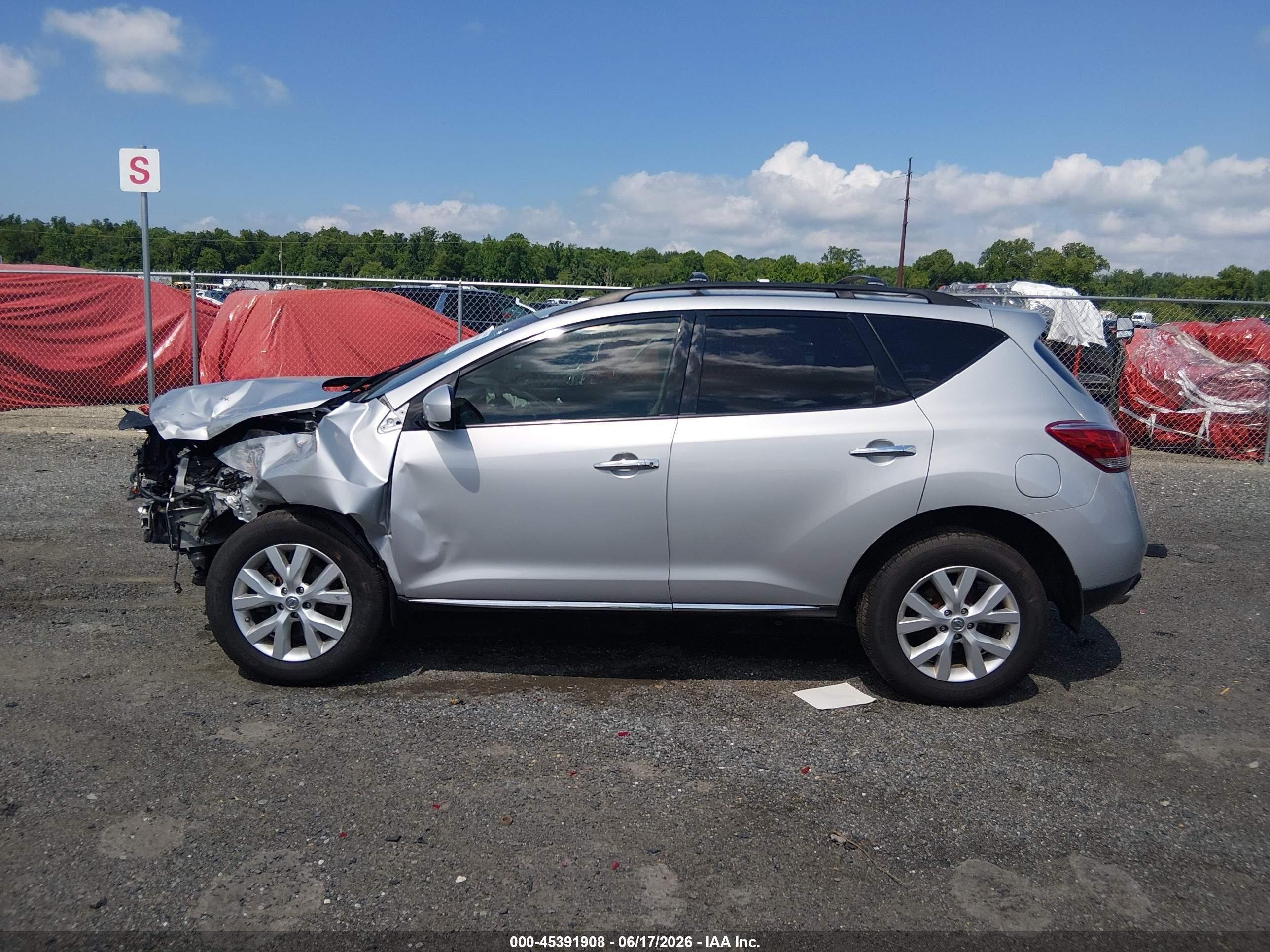 2014 Nissan Murano Sv Silver vin: JN8AZ1MW2EW520191