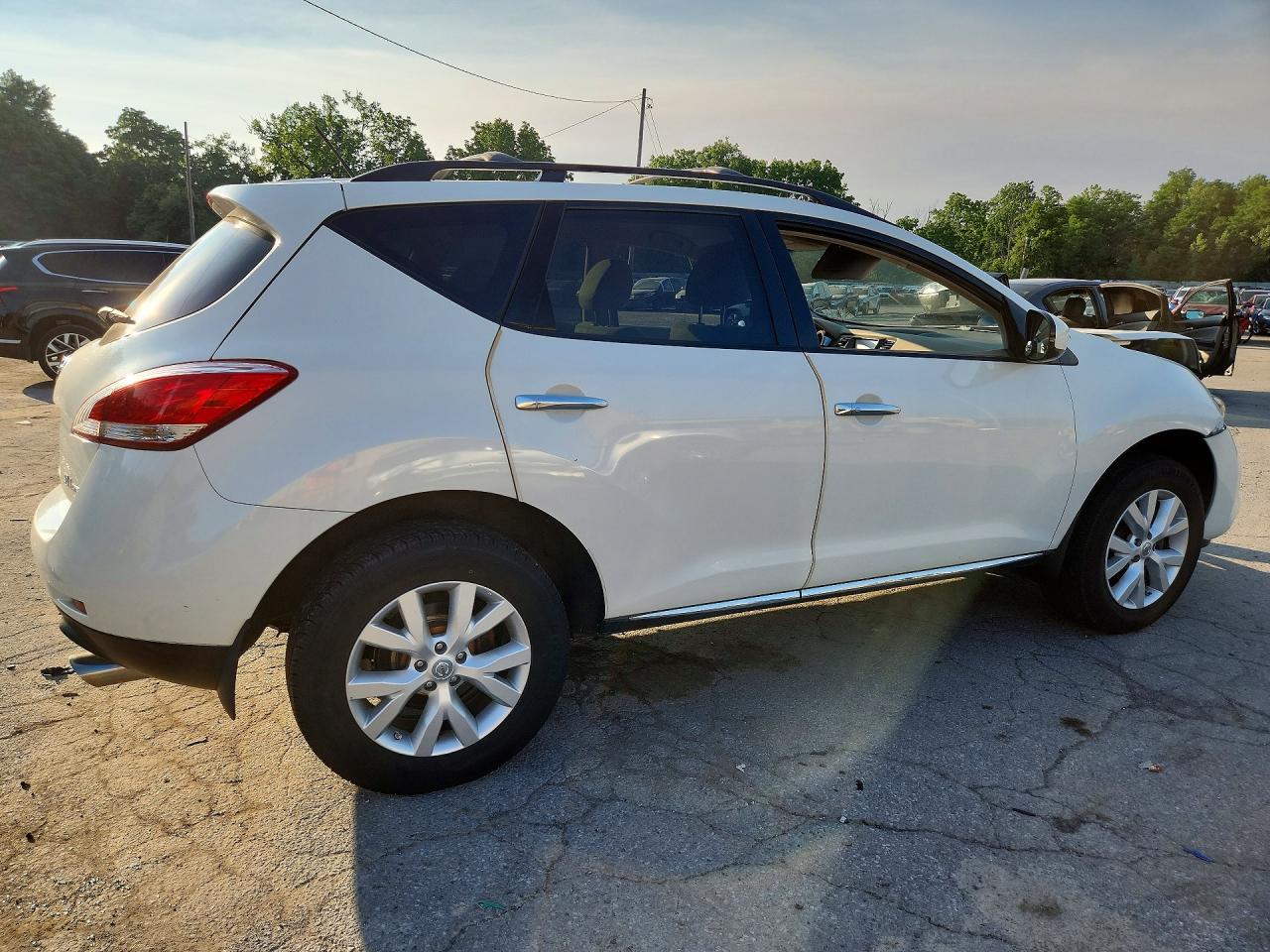 2014 Nissan Murano Sv White vin: JN8AZ1MW2EW530431