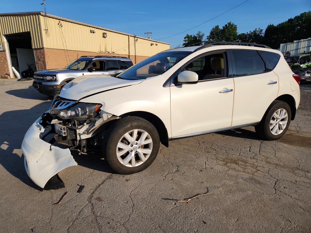 2014 Nissan Murano Sv White vin: JN8AZ1MW2EW530431