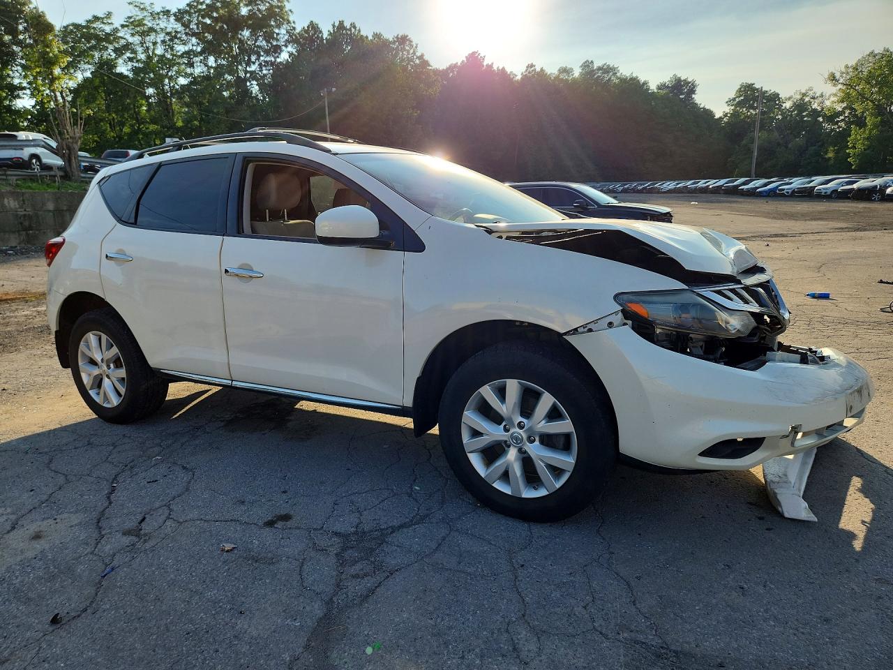 2014 Nissan Murano Sv White vin: JN8AZ1MW2EW530431