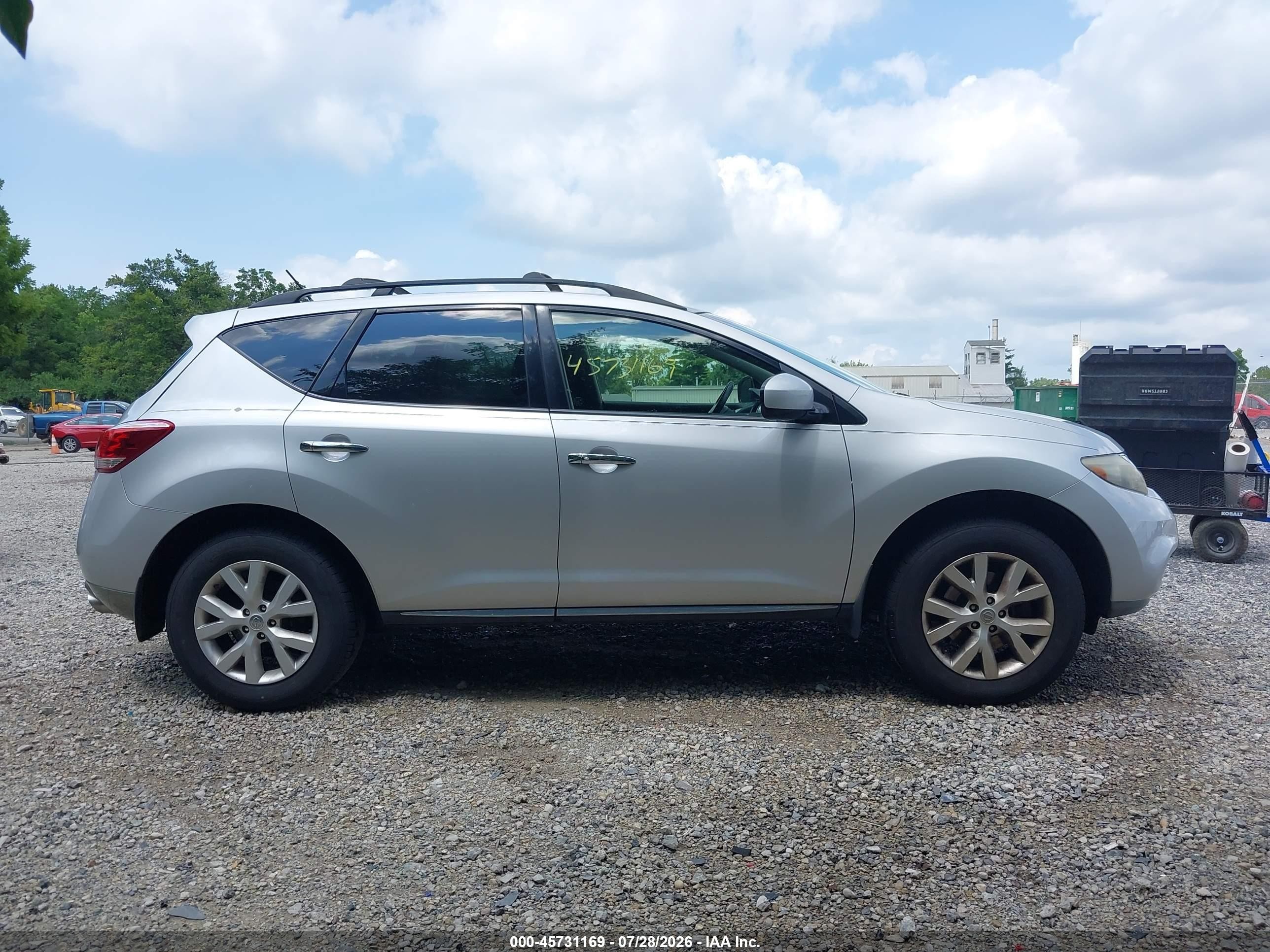 2014 Nissan Murano Sl Silver vin: JN8AZ1MW2EW533233