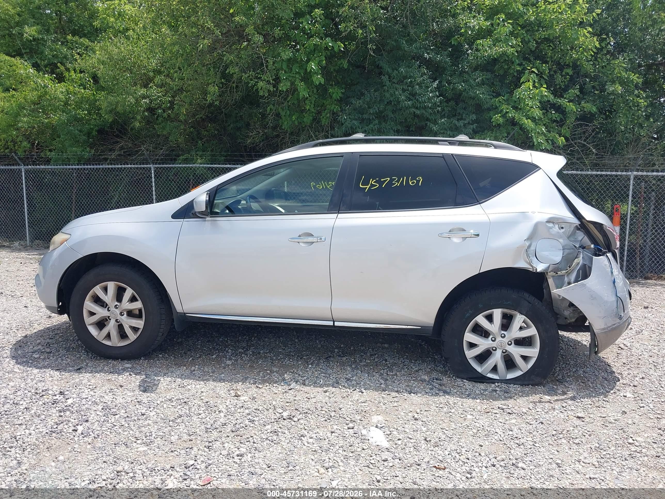 2014 Nissan Murano Sl Silver vin: JN8AZ1MW2EW533233