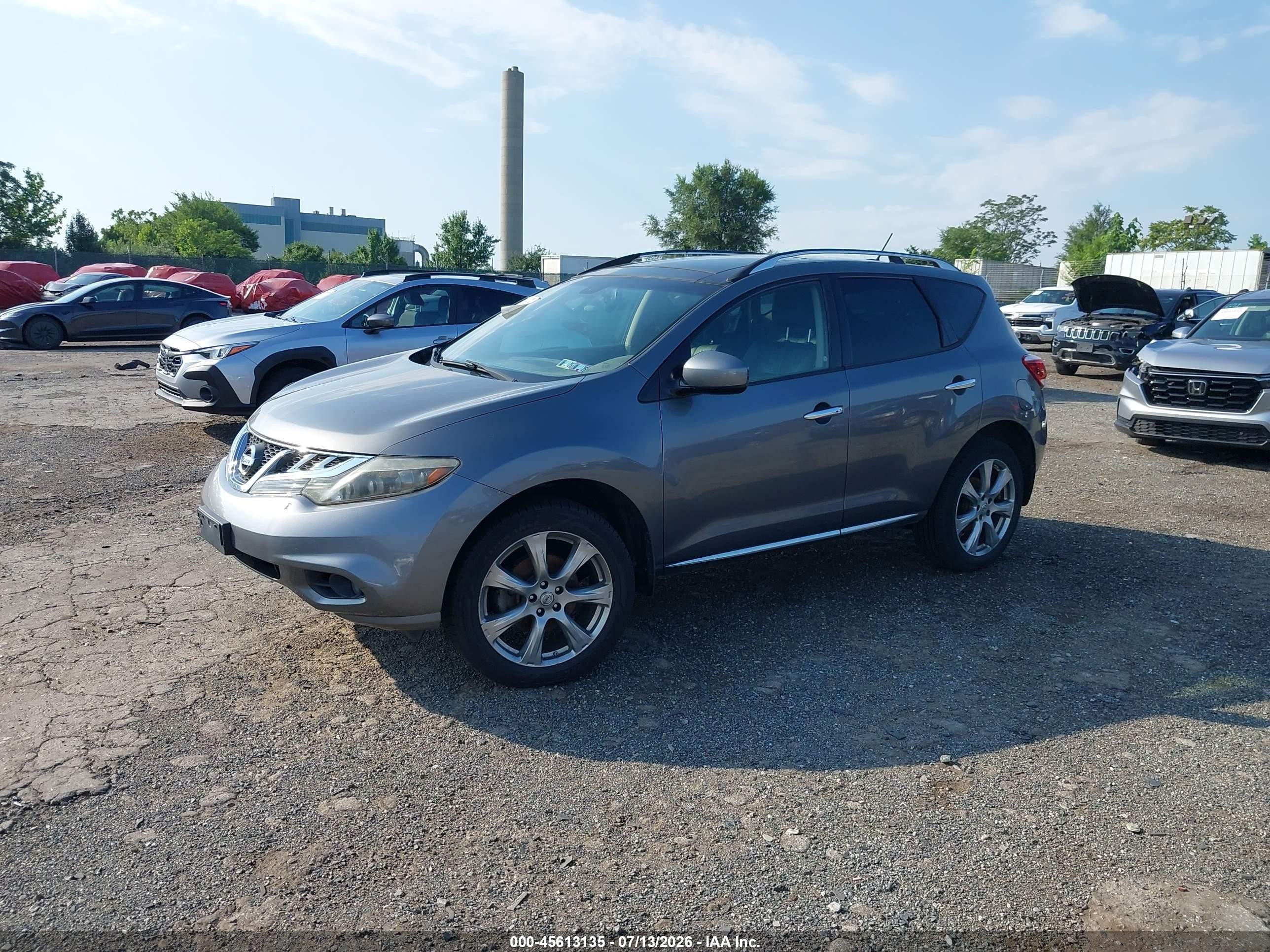 2014 Nissan Murano Le/s/sl/sv Gray vin: JN8AZ1MW2EW533345