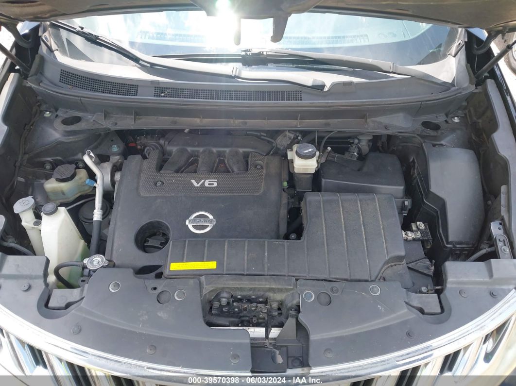 2010 Nissan Murano Sl Черный vin: JN8AZ1MW3AW109909