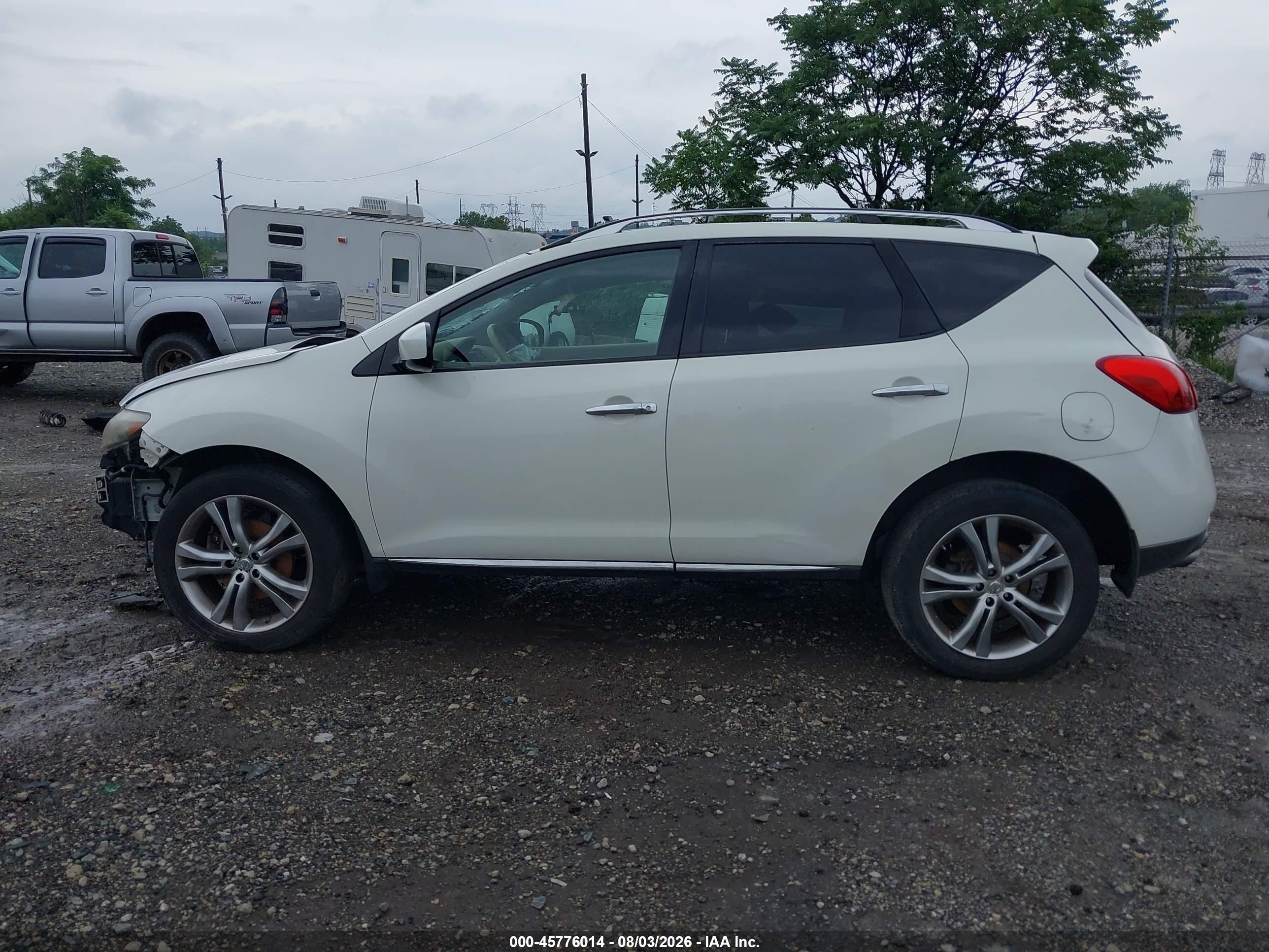 2010 Nissan Murano Le White vin: JN8AZ1MW3AW112499