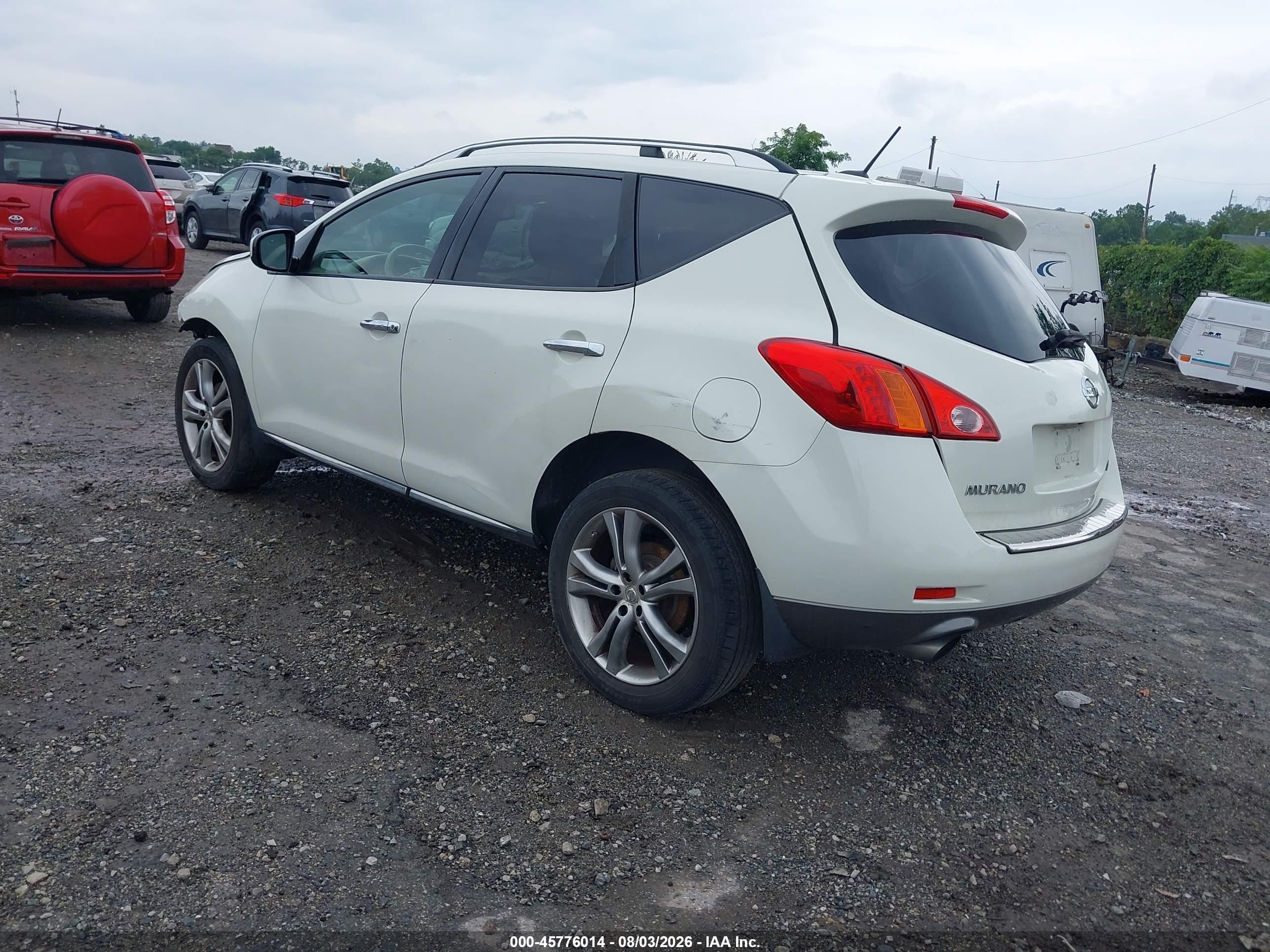 2010 Nissan Murano Le White vin: JN8AZ1MW3AW112499