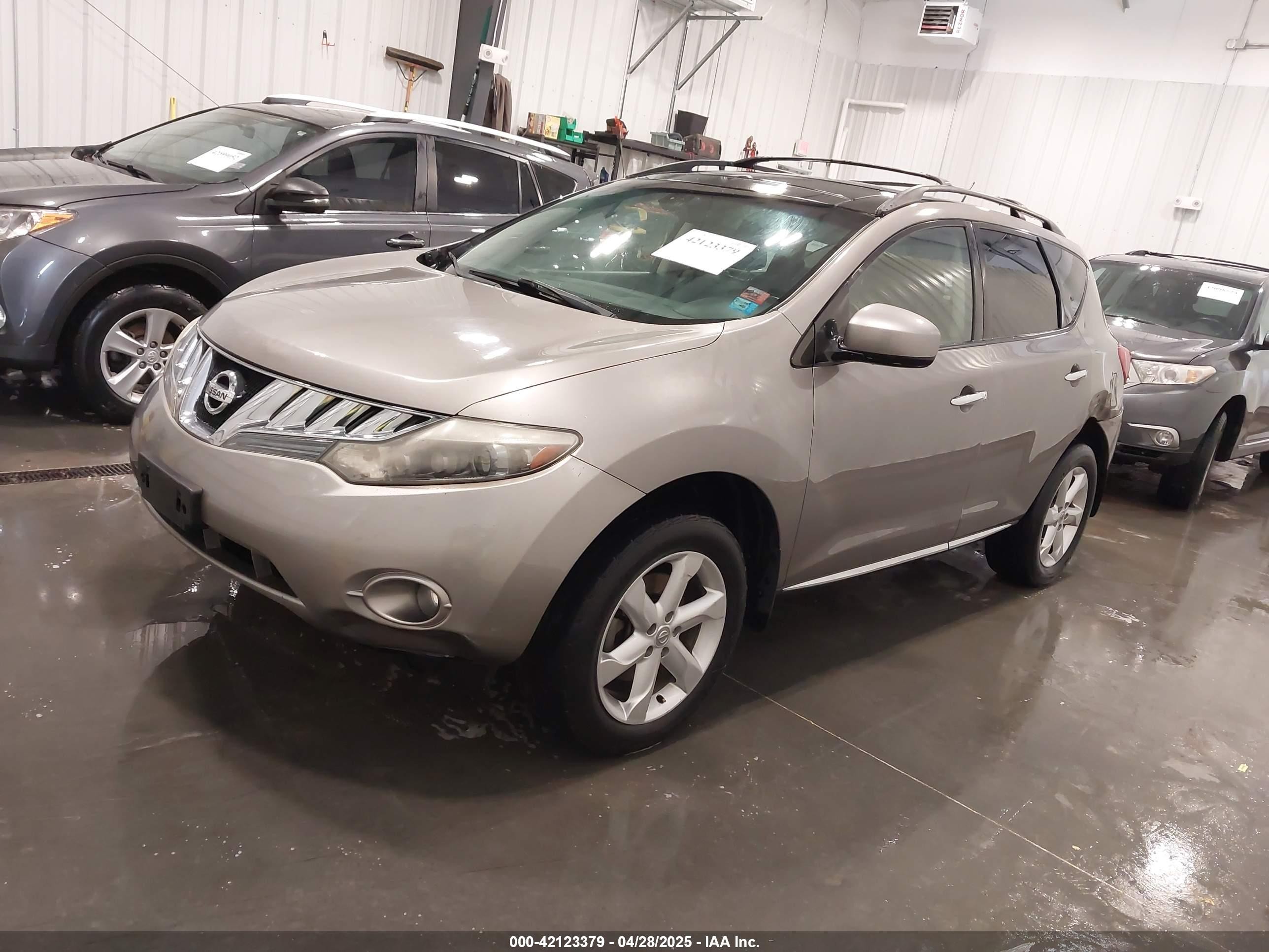 2010 Nissan Murano Sl Серый vin: JN8AZ1MW3AW118917