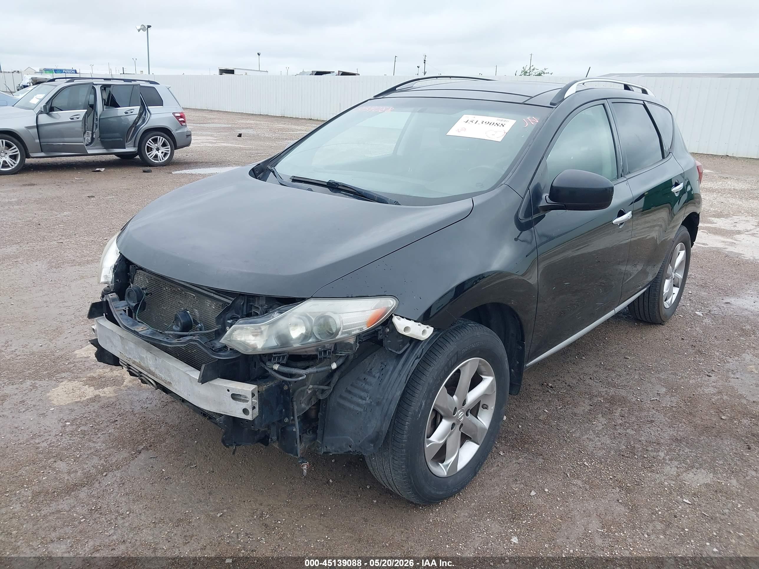 2010 Nissan Murano Sl Black vin: JN8AZ1MW3AW132932