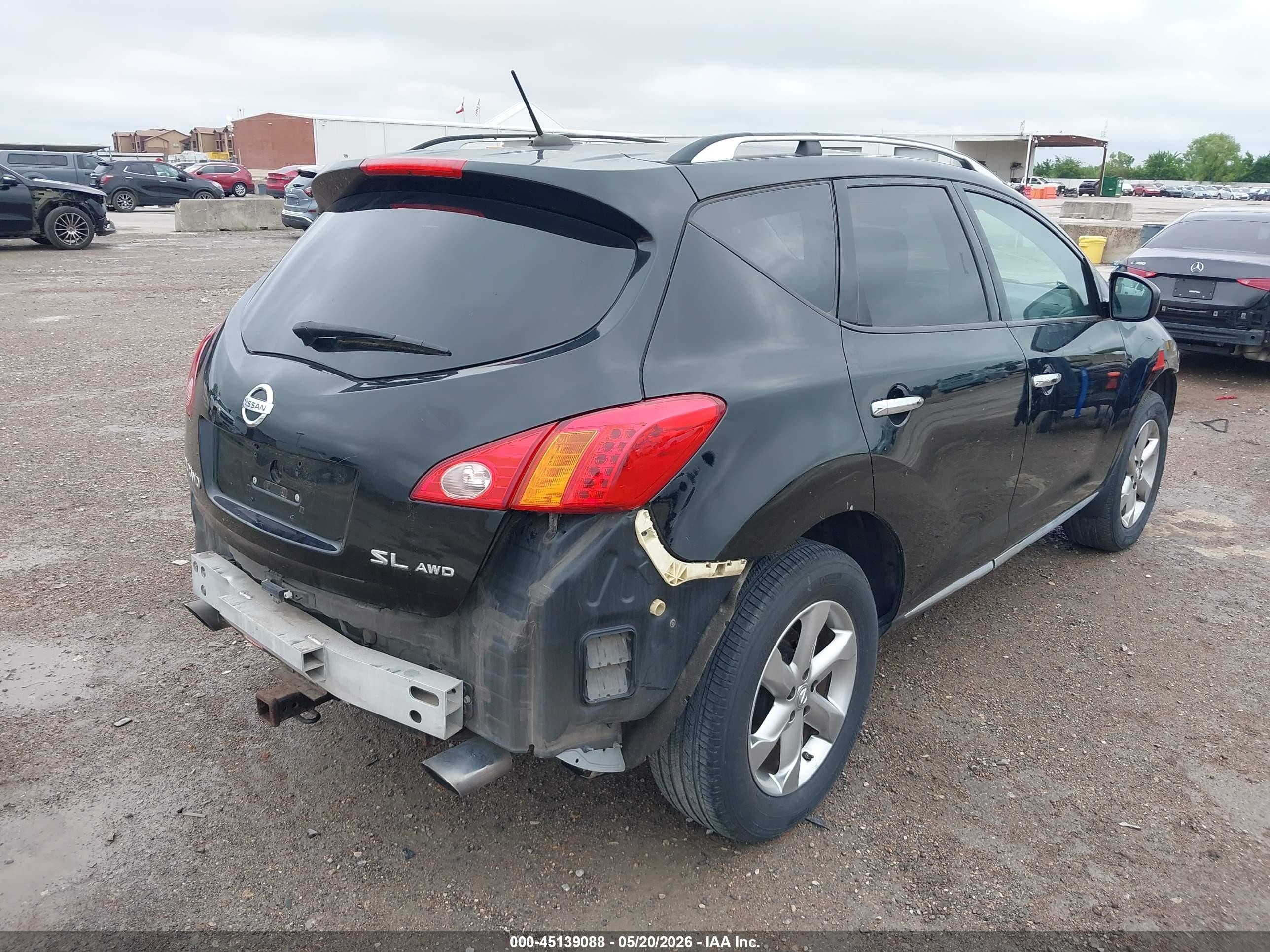 2010 Nissan Murano Sl Black vin: JN8AZ1MW3AW132932