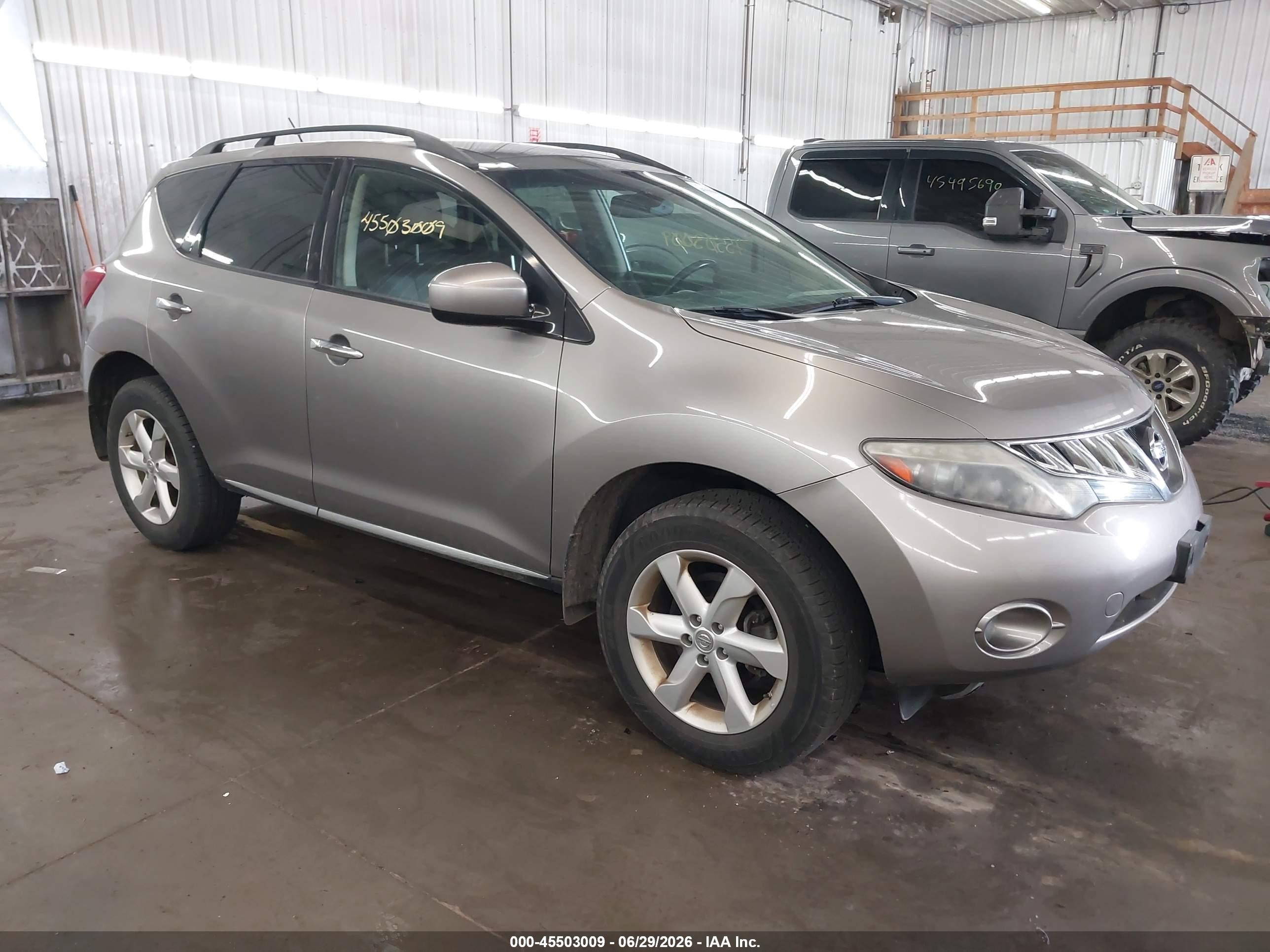 2010 Nissan Murano Sl Gray vin: JN8AZ1MW3AW136849