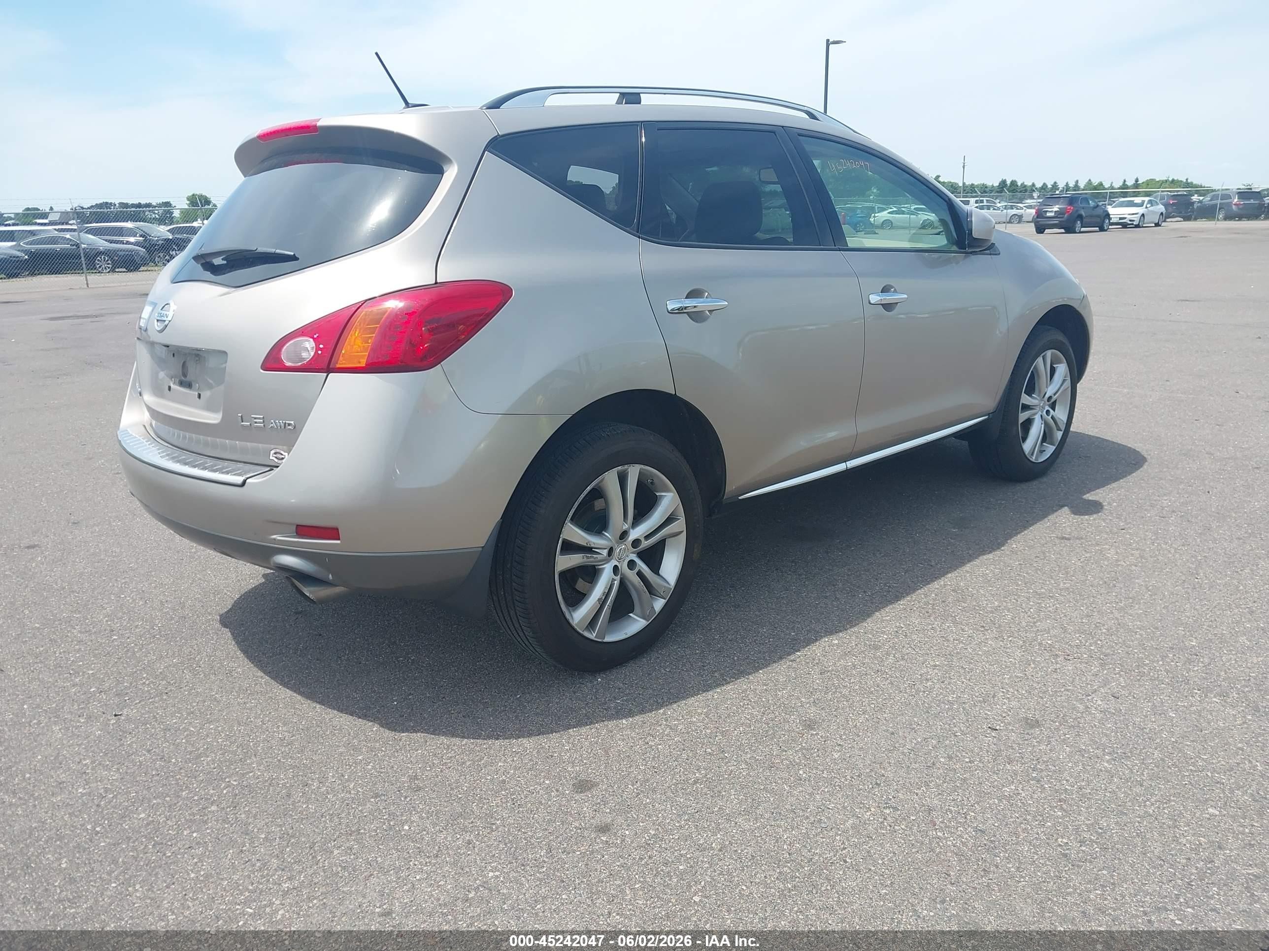 2010 Nissan Murano Le Золотой vin: JN8AZ1MW3AW140321