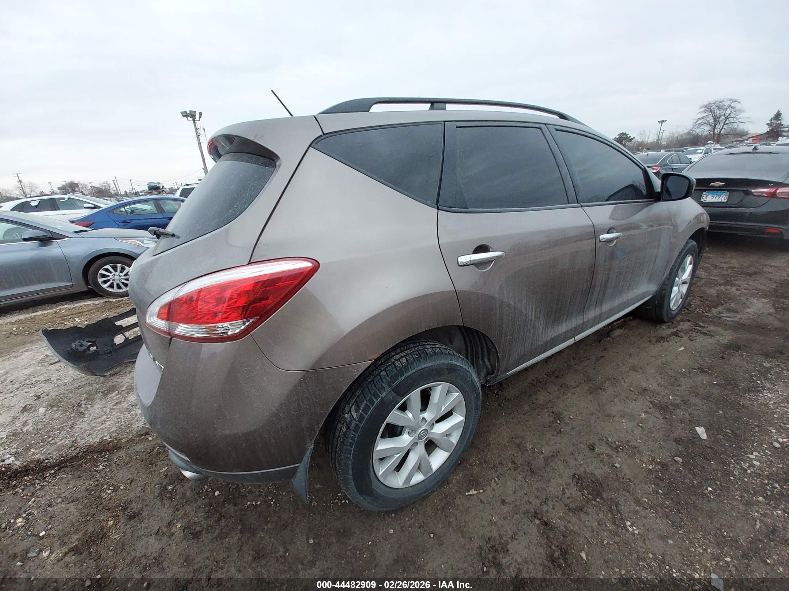 2011 Nissan Murano Sv Gray vin: JN8AZ1MW3BW152048