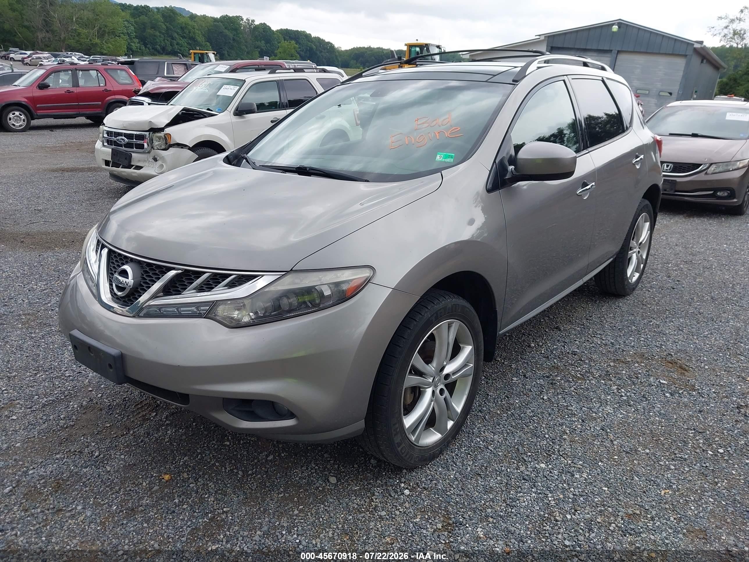 2011 Nissan Murano Le Gray vin: JN8AZ1MW3BW155984