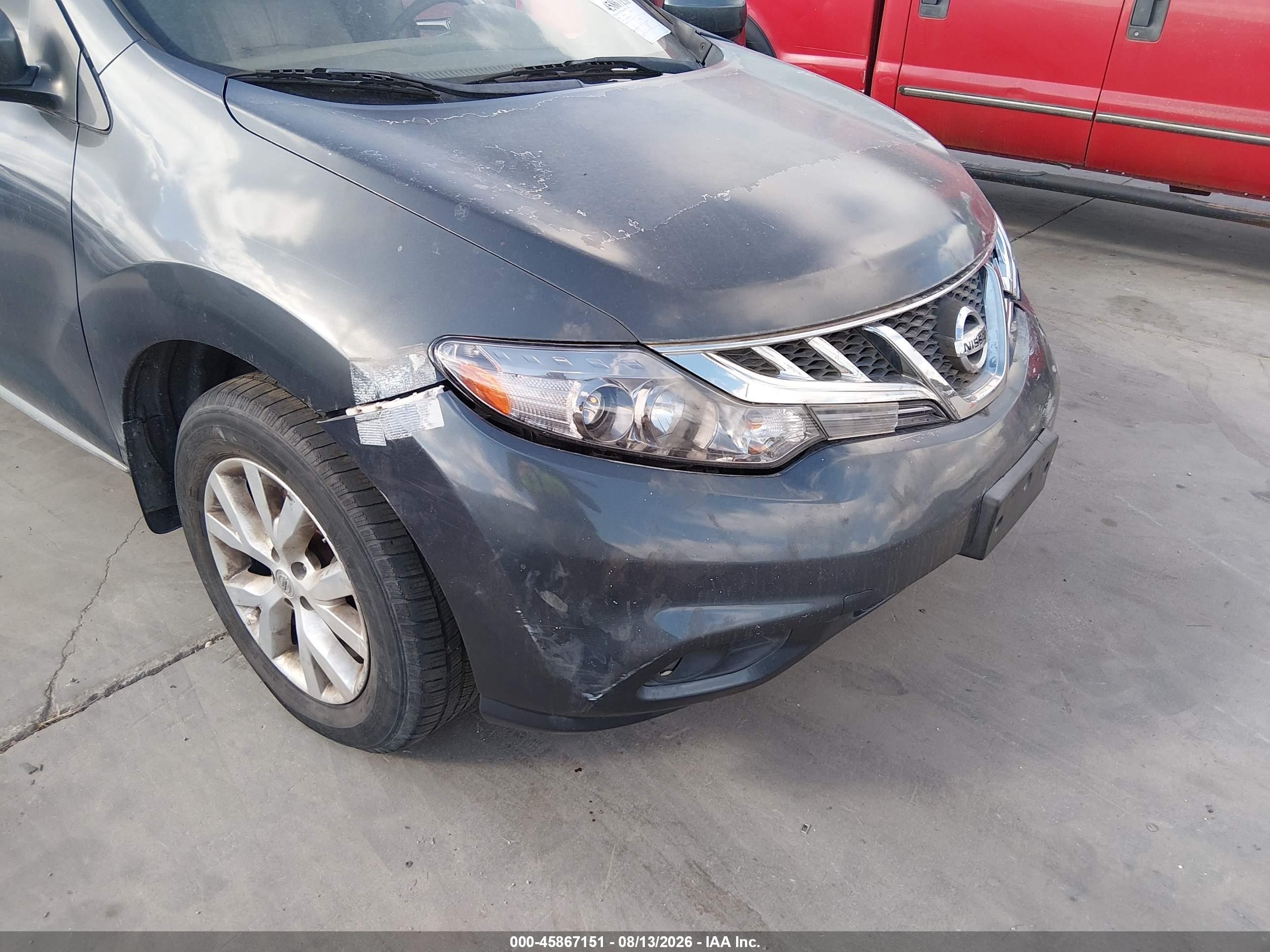 2011 Nissan Murano Sl Blue vin: JN8AZ1MW3BW169268