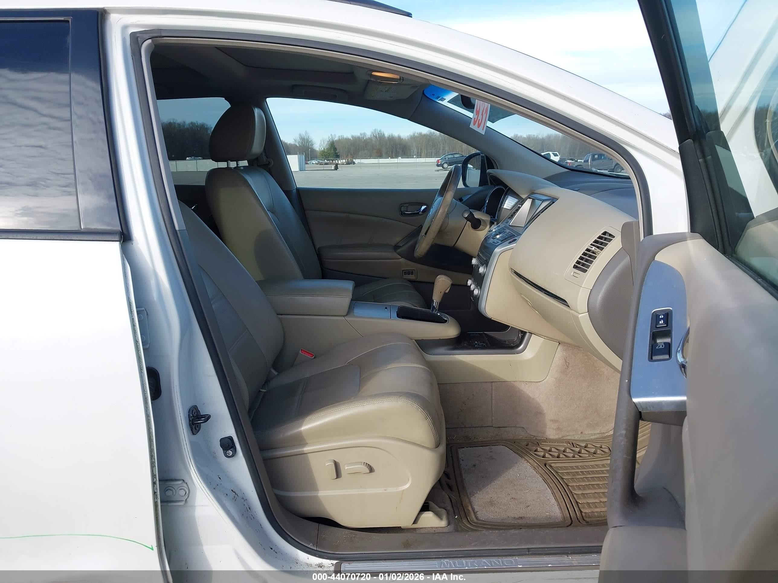 2012 Nissan Murano Sl White vin: JN8AZ1MW3CW206708