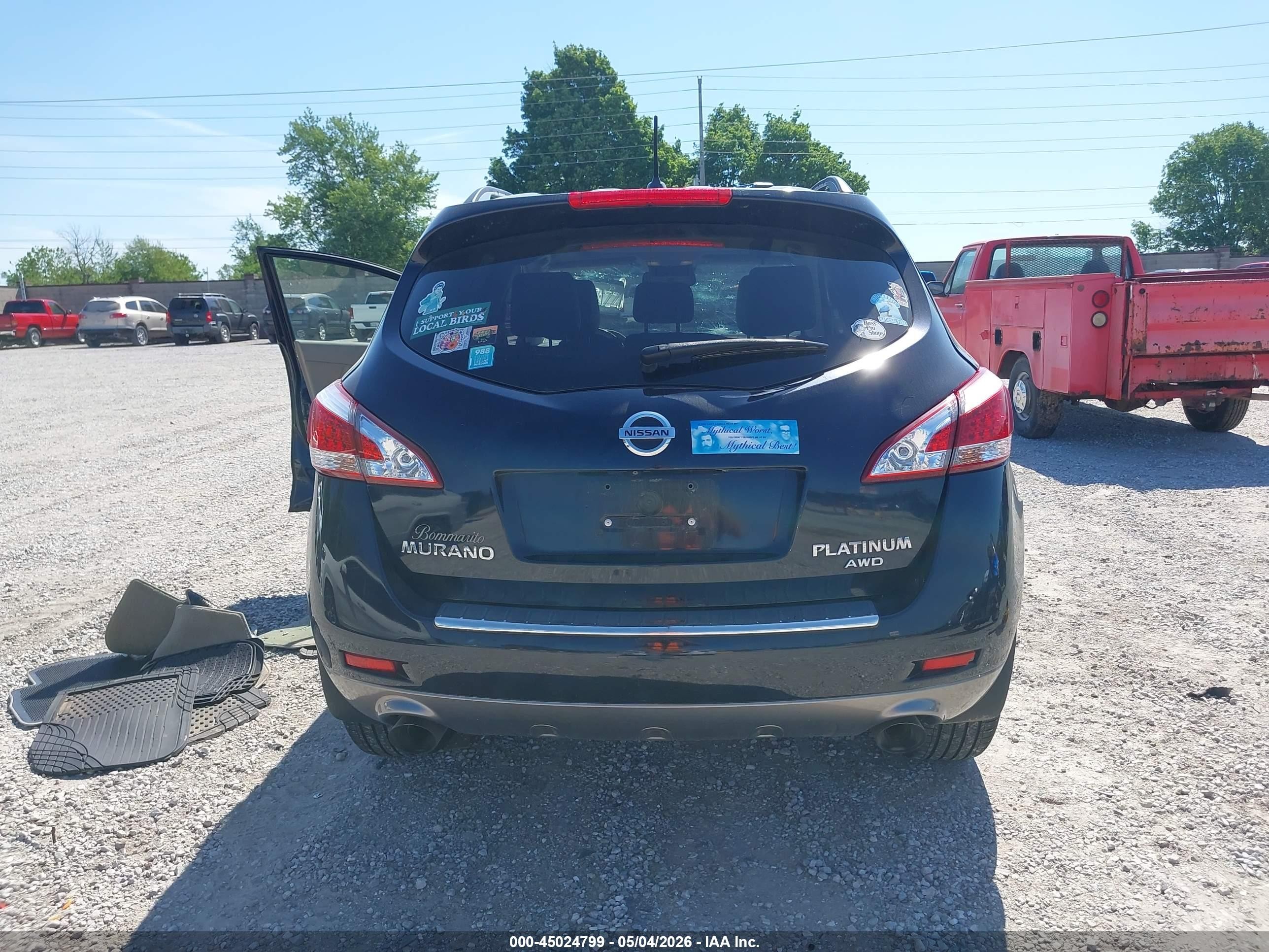 2012 Nissan Murano Le Black vin: JN8AZ1MW3CW224013