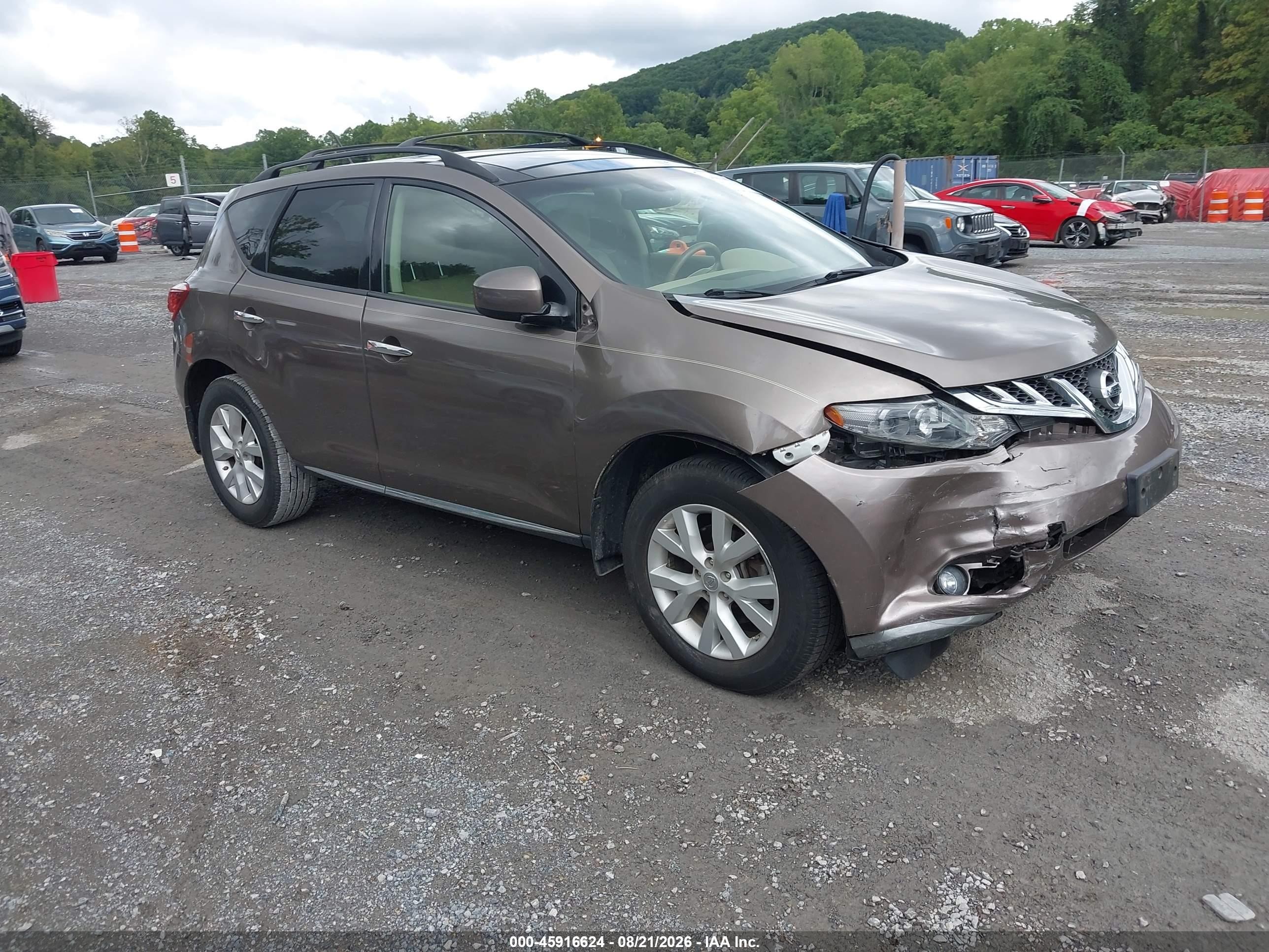 2012 Nissan Murano Sl Champagne vin: JN8AZ1MW3CW227560