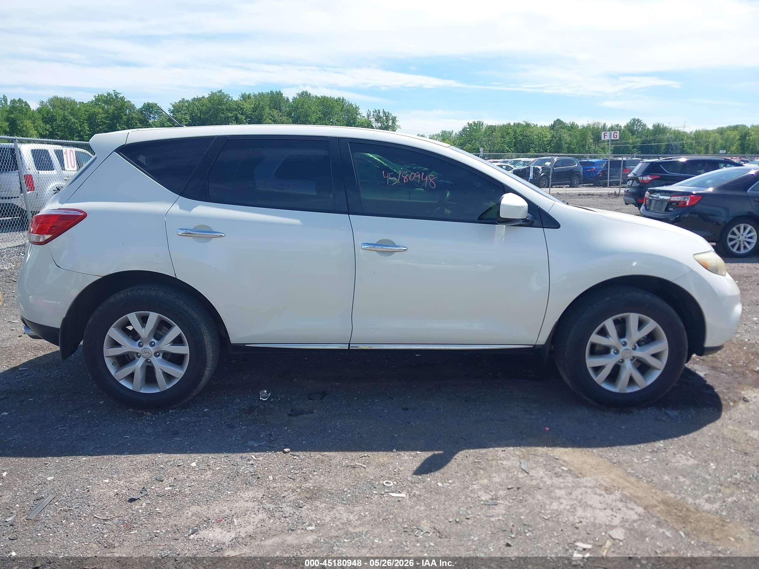 2012 Nissan Murano S White vin: JN8AZ1MW3CW233732