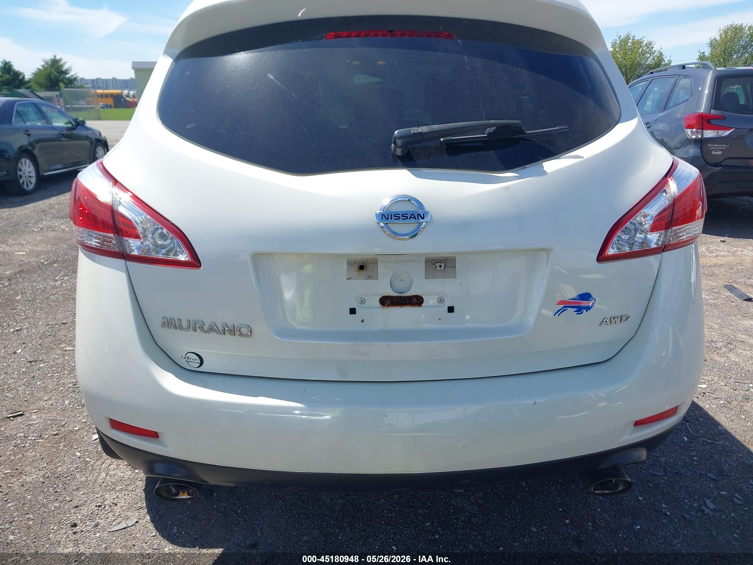 2012 Nissan Murano S White vin: JN8AZ1MW3CW233732