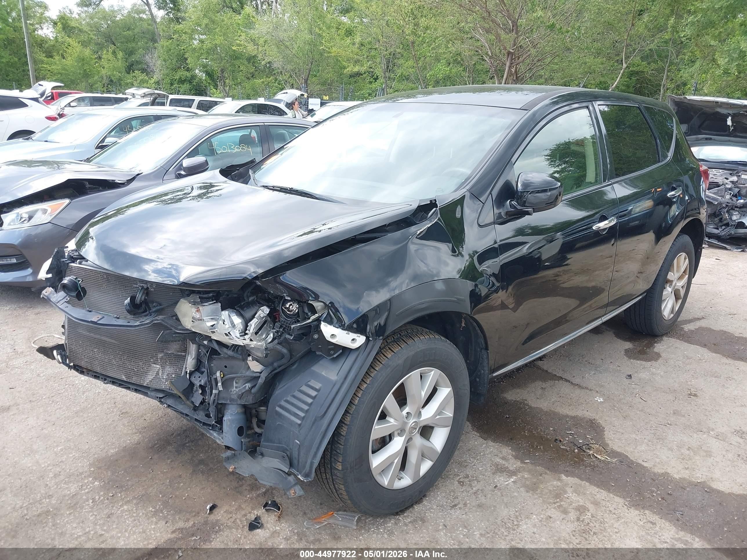 2013 Nissan Murano S Black vin: JN8AZ1MW3DW314411