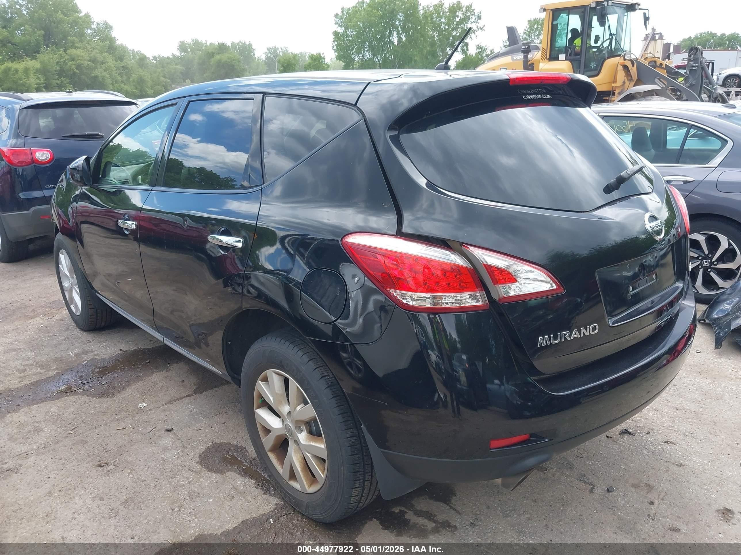 2013 Nissan Murano S Black vin: JN8AZ1MW3DW314411