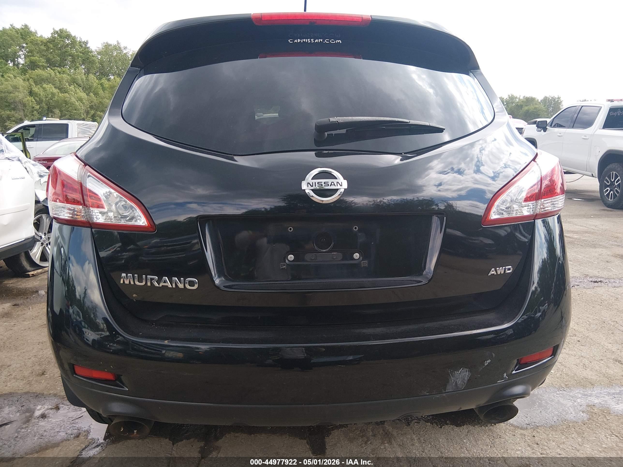 2013 Nissan Murano S Black vin: JN8AZ1MW3DW314411