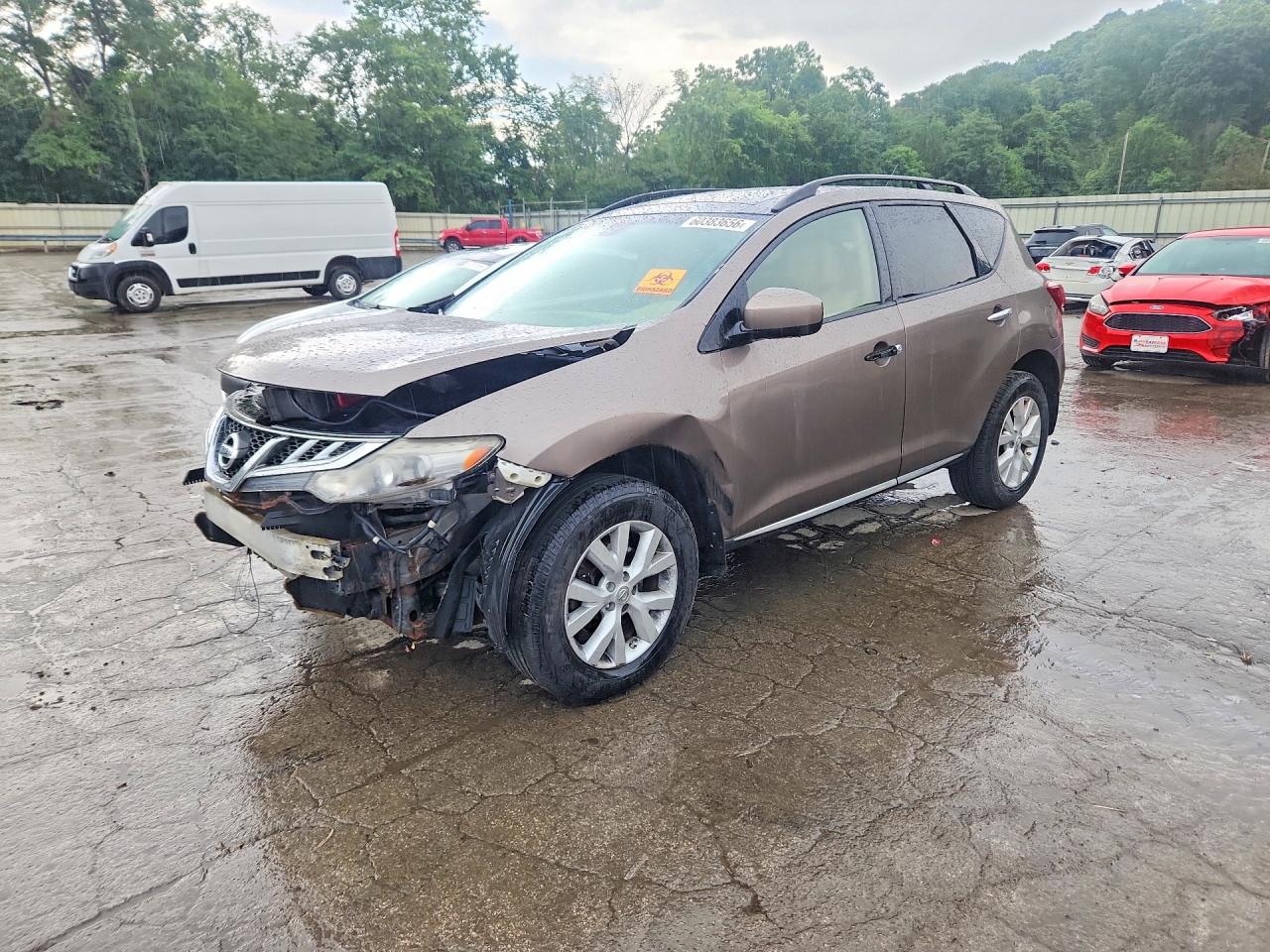 2014 Nissan Murano Sl Brown vin: JN8AZ1MW3EW506526