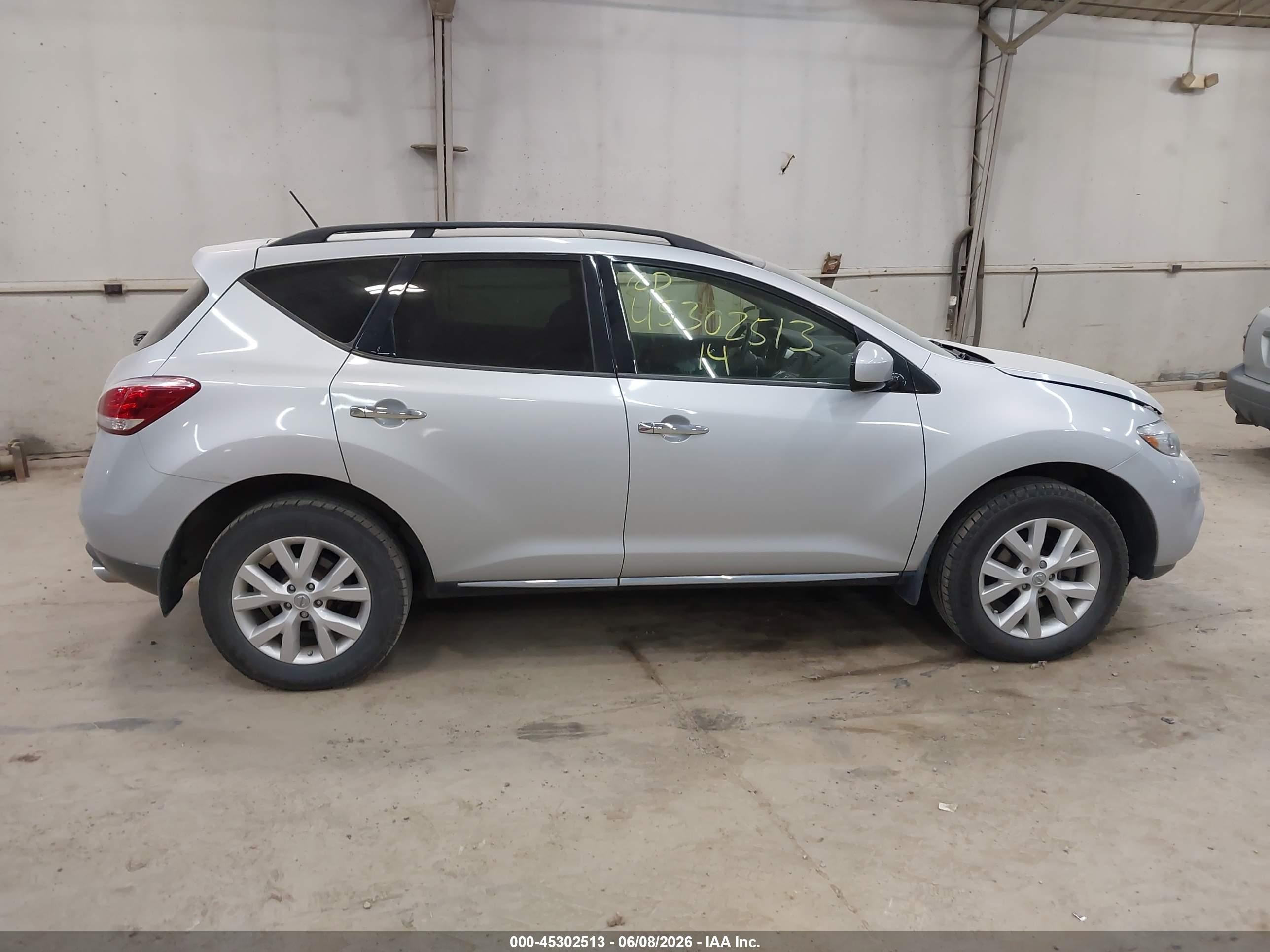 2014 Nissan Murano Sl Silver vin: JN8AZ1MW3EW509474