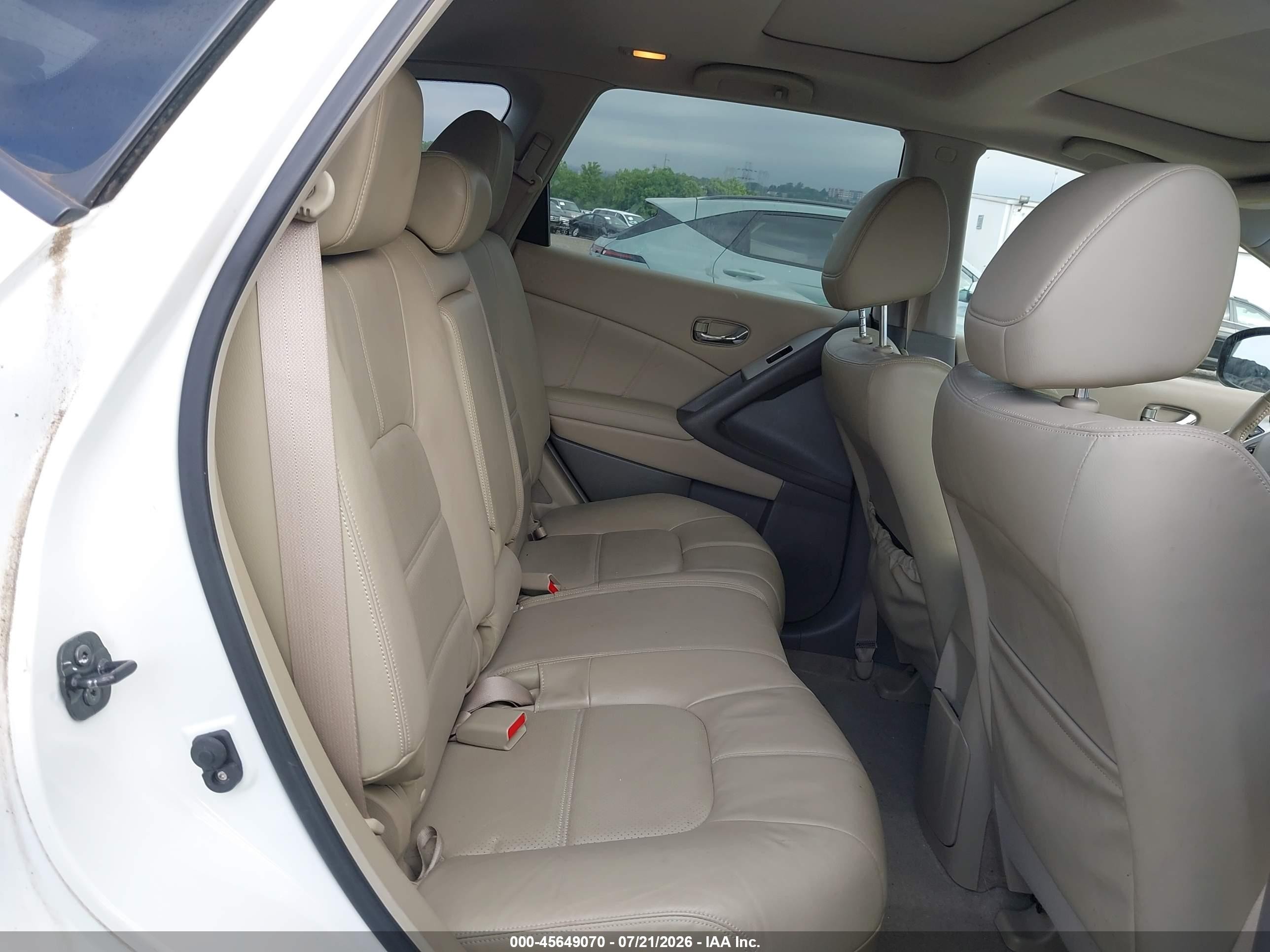 2014 Nissan Murano Sl White vin: JN8AZ1MW3EW514383