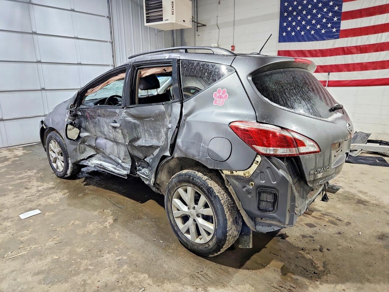 2014 Nissan Murano Sl Gray vin: JN8AZ1MW3EW527862