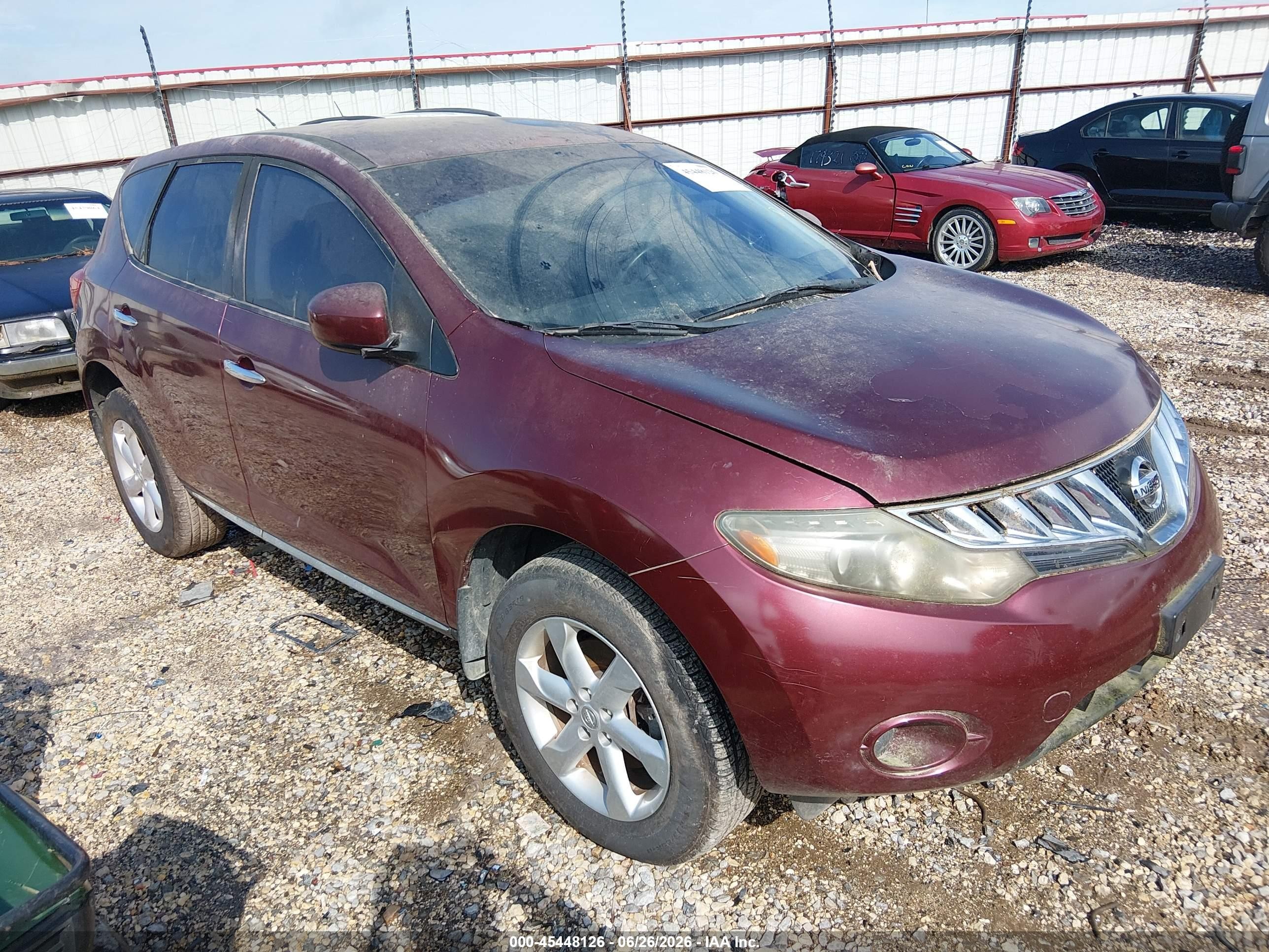 2010 Nissan Murano S Red vin: JN8AZ1MW4AW104220