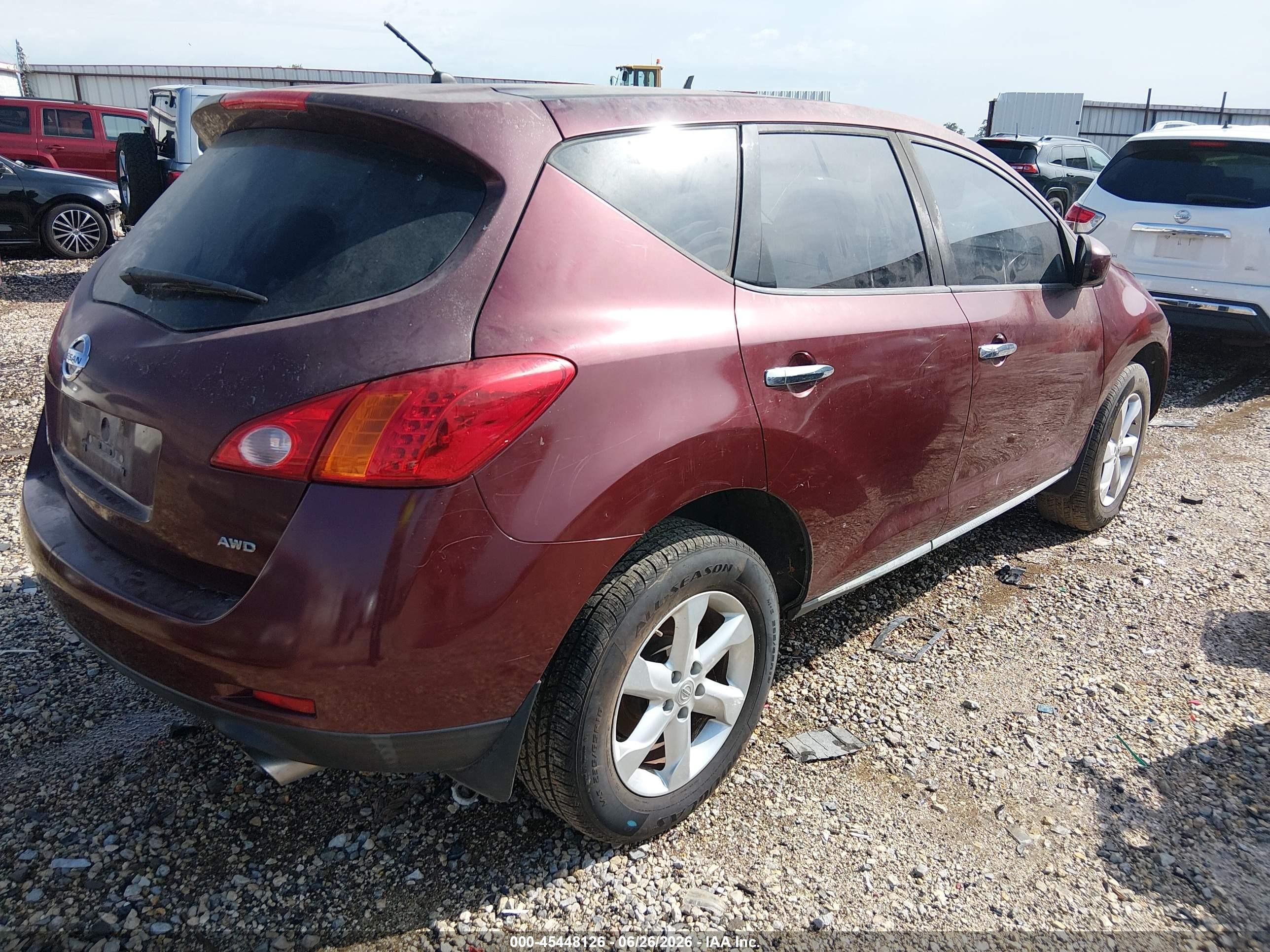 2010 Nissan Murano S Red vin: JN8AZ1MW4AW104220