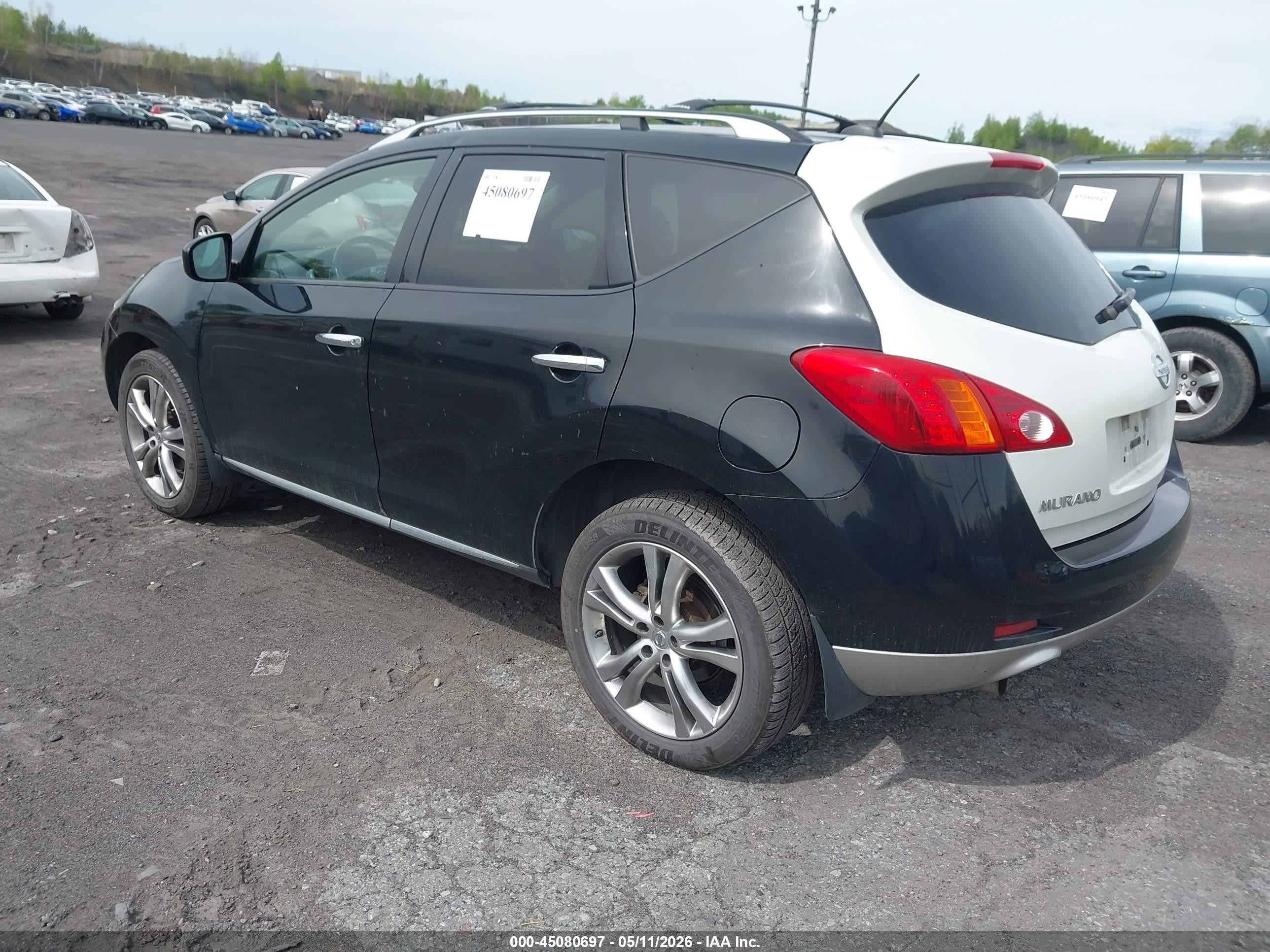 2010 Nissan Murano Le Черный vin: JN8AZ1MW4AW113824