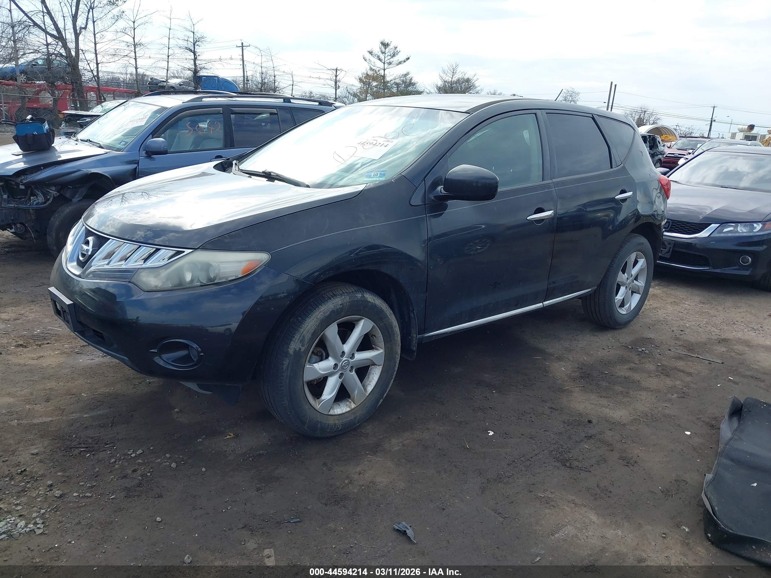 2010 Nissan Murano S Черный vin: JN8AZ1MW4AW122913
