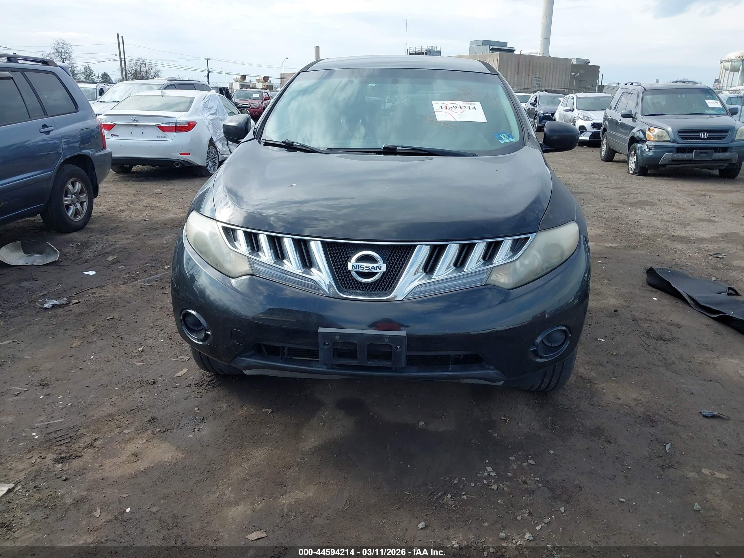 2010 Nissan Murano S Черный vin: JN8AZ1MW4AW122913