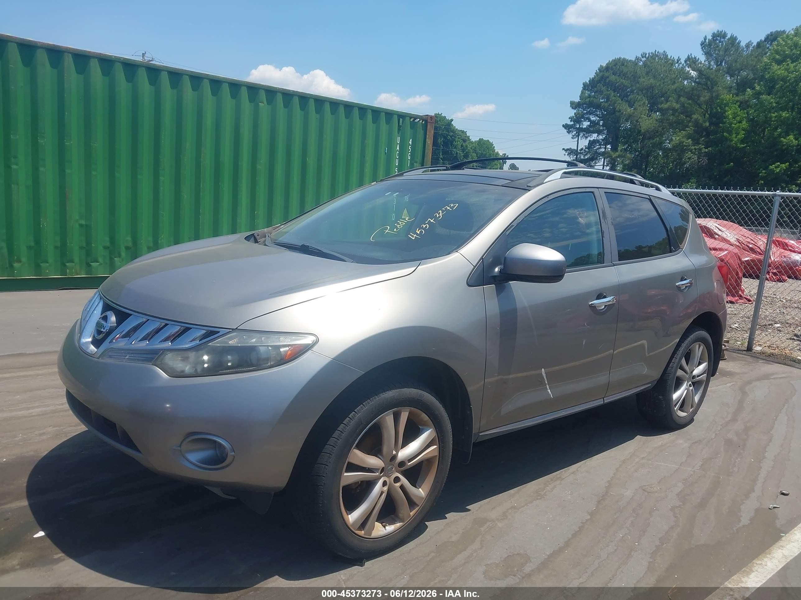 2010 Nissan Murano Le Серый vin: JN8AZ1MW4AW136617