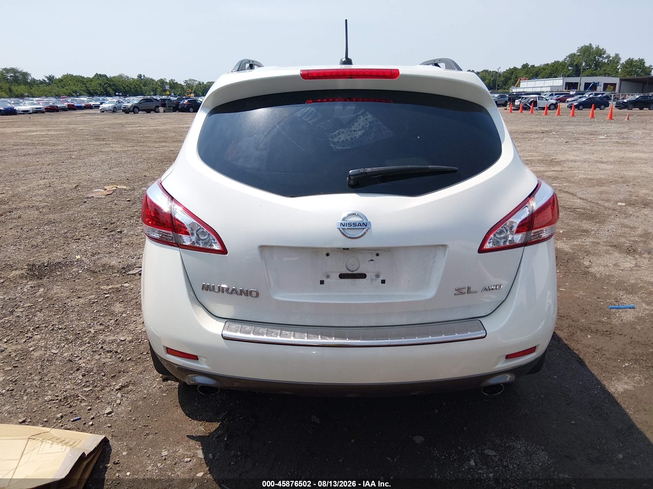 2011 Nissan Murano Sl White vin: JN8AZ1MW4BW154603