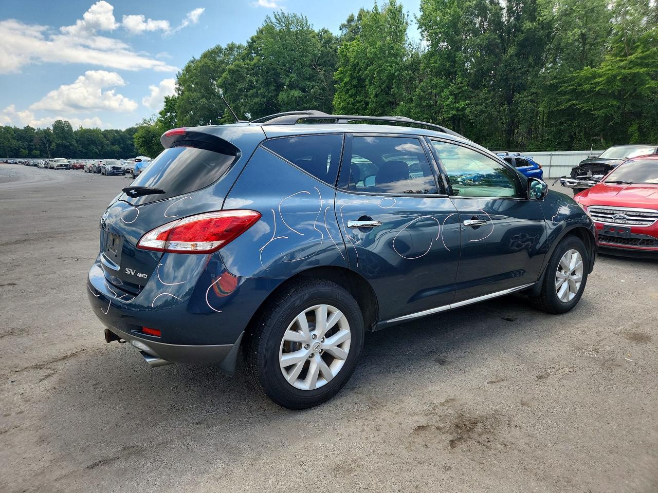 2011 Nissan Murano S Blue vin: JN8AZ1MW4BW186404