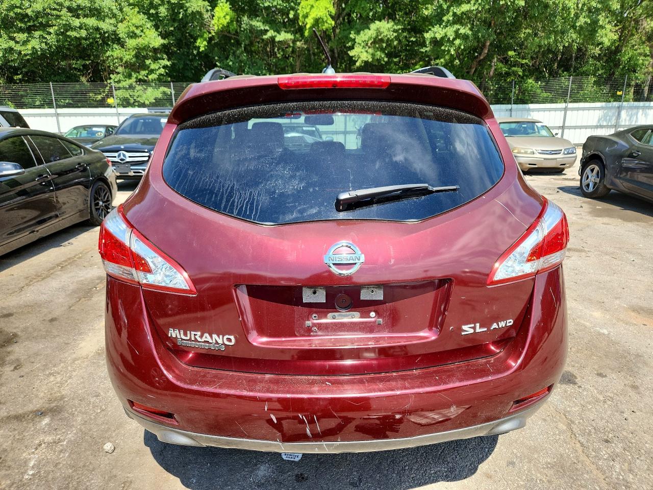 2012 Nissan Murano S Burgundy vin: JN8AZ1MW4CW201131